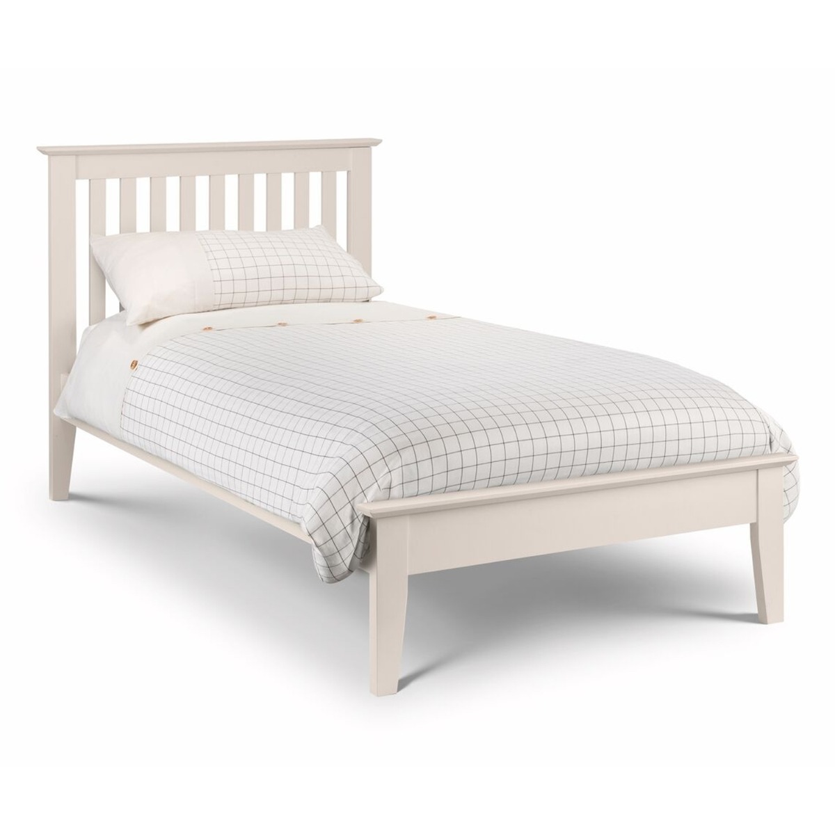 Salerno Ivory Shaker Bed Frame - Single 3ft - JB Collections