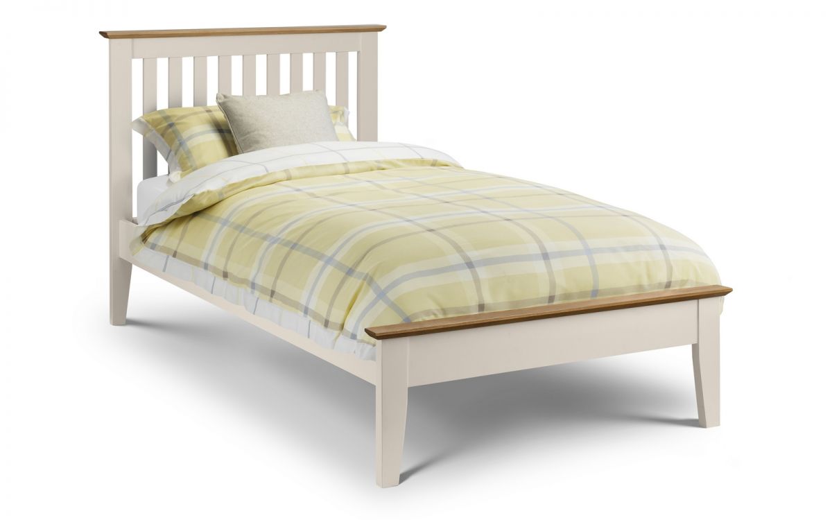Salerno Oak Top Shaker ivory Bed Frame - Single 3ft - JB Collections