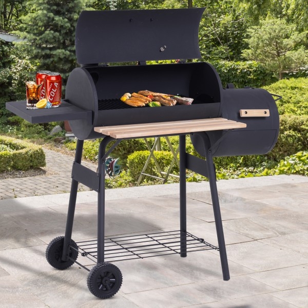 Portable Steel Charcoal BBQ Smoker Grill - The Garden Savant