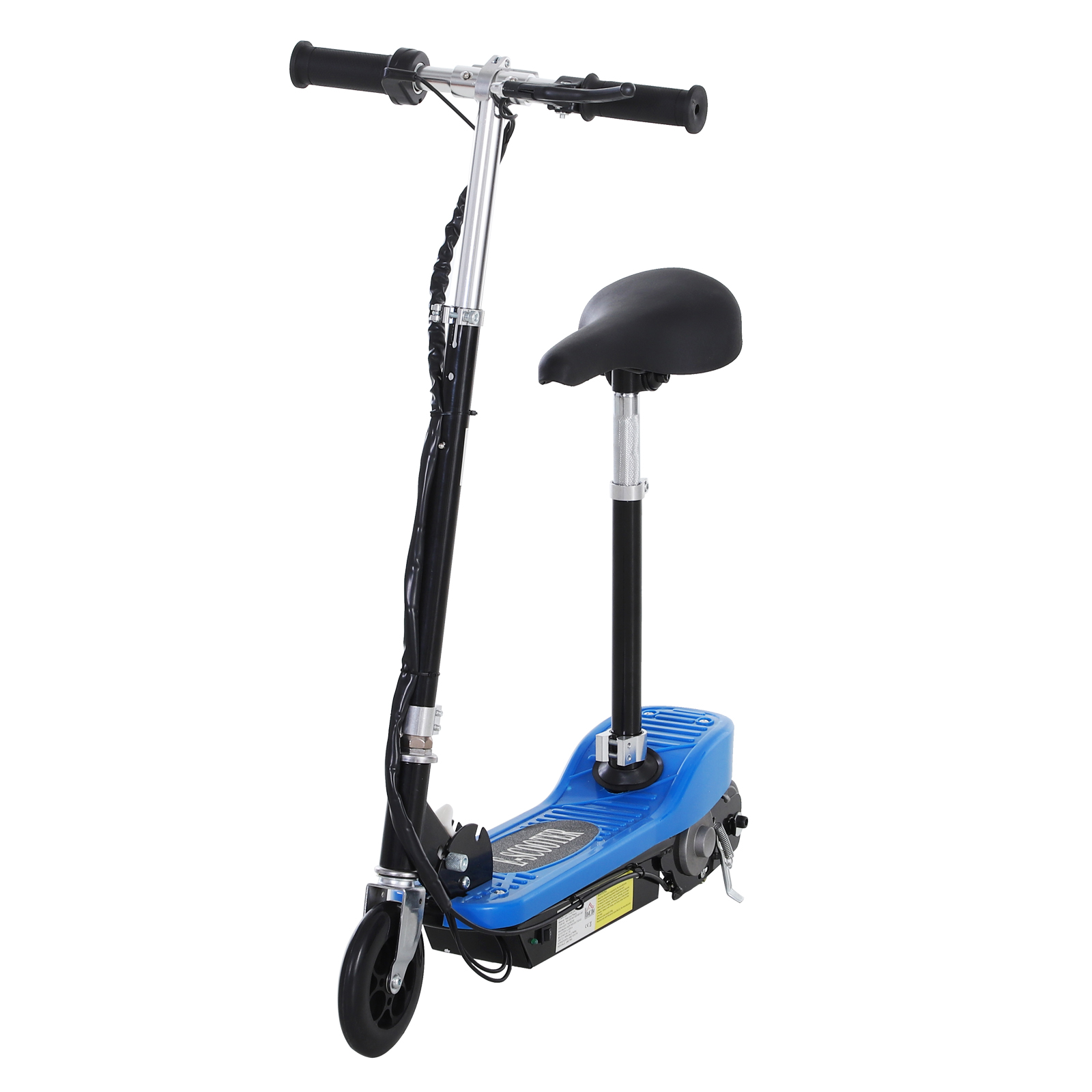 Outdoor Ride On Powered Scooter for kids Sporting Toy 120W Motor Bike 2 x 12V Battery - Blue - Life Essentials