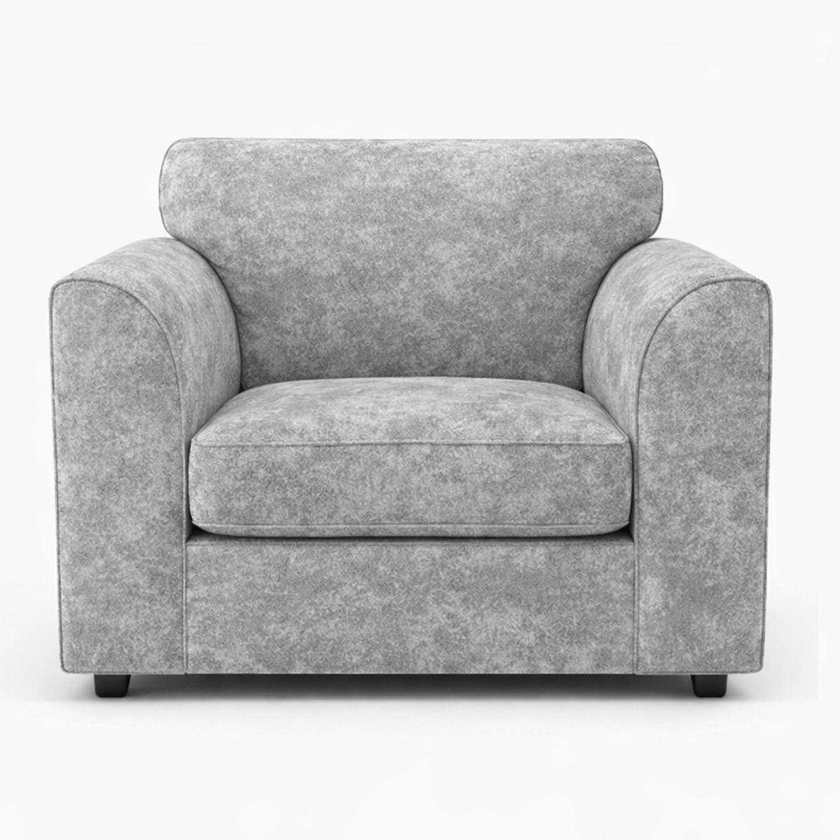 LORVANI Fabric Armchair - Light Grey - Home Done