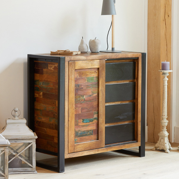 Laura Urban Edge Home Storage Cupboard - Natural Wood - Vantage Point