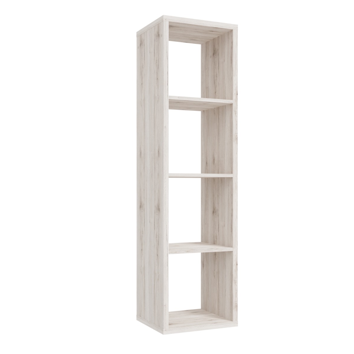 Phillips 3 Shelves Open Cube Storage Unit - Sand Oak - Rosalind Collection