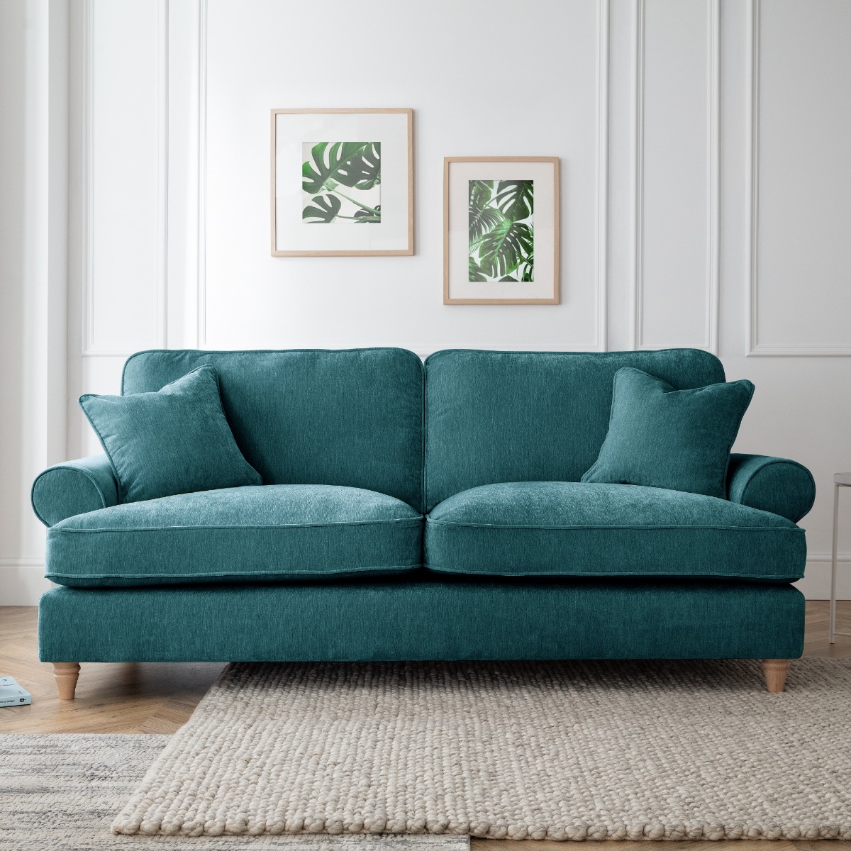 RAYONG Fabric 3 Seater Sofa - Emerald