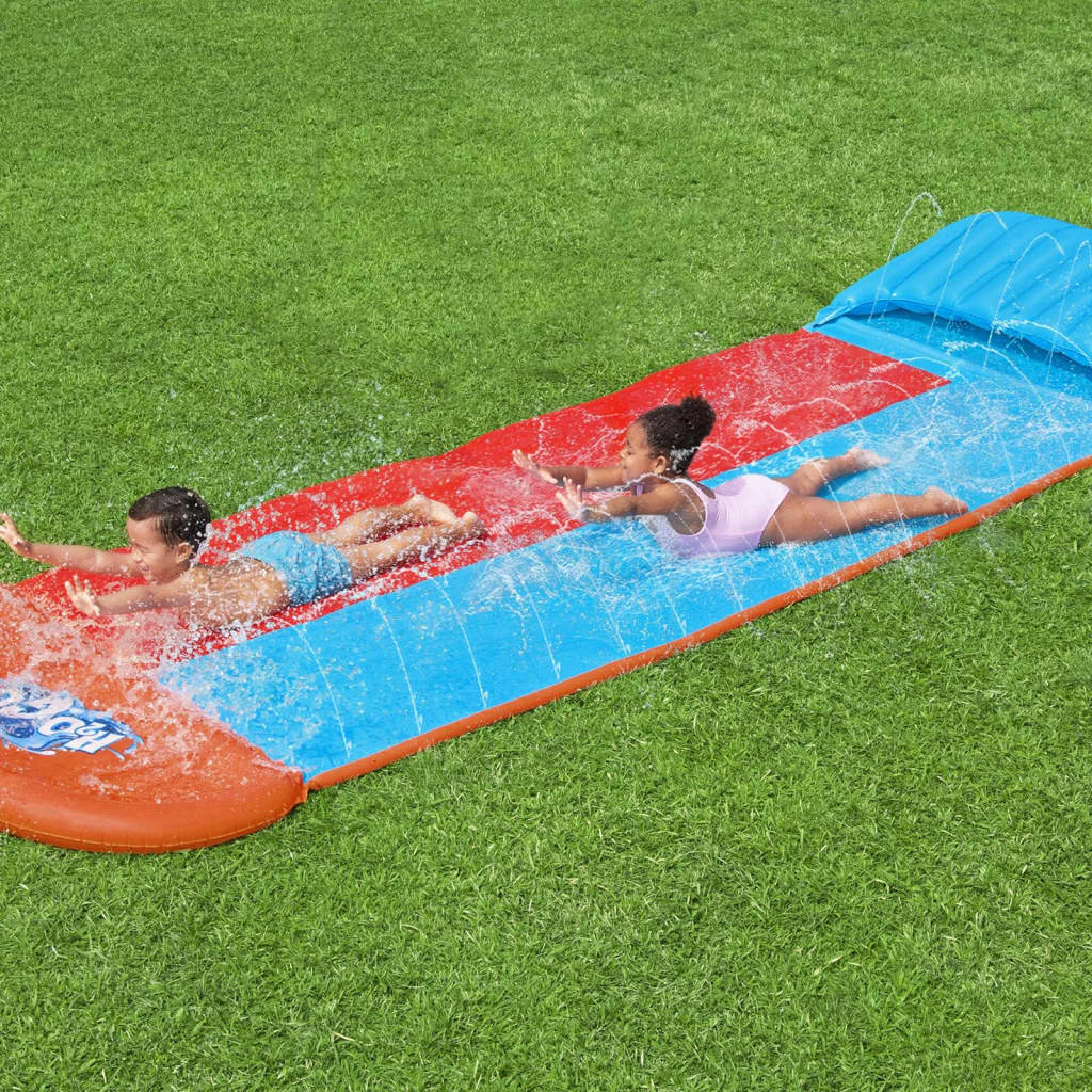 Bestway H2OGO Water Slide Tsunami Splash Ramp Double Slide - R and M Furniture
