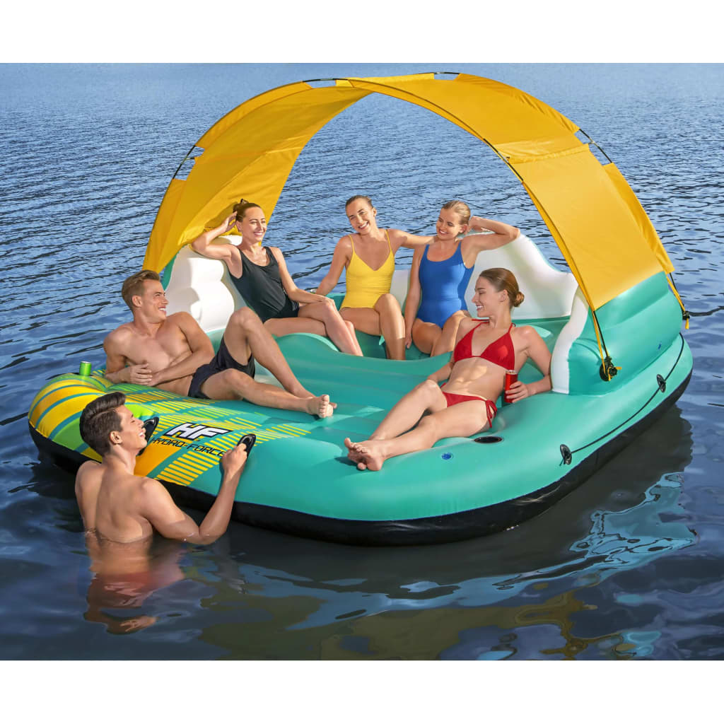 Bestway 5-Person Inflatable Island Sunny Lounge 291x265x83 cm - Millennium Furniture