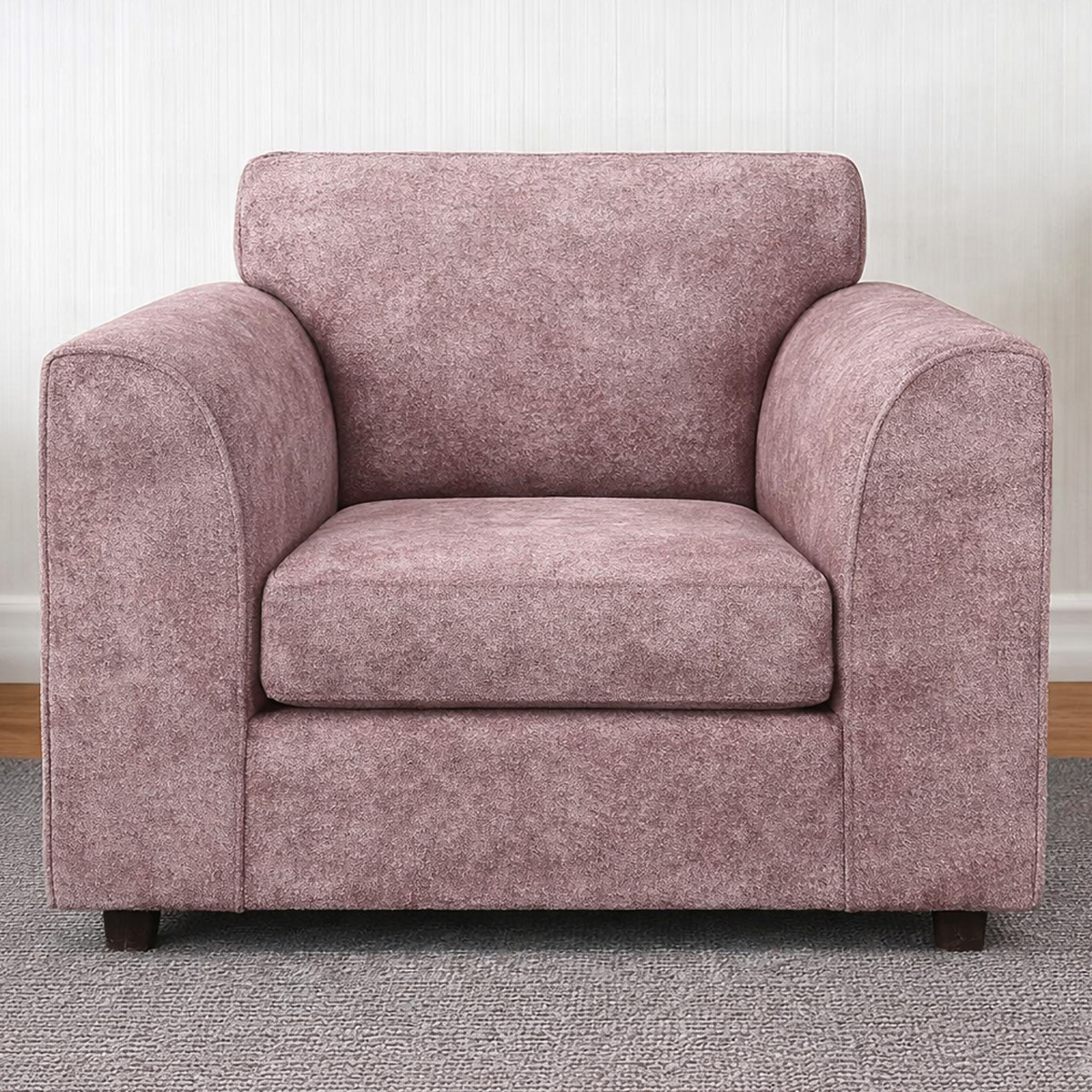 LORVANI Fabric Armchair - Pink - Home Done