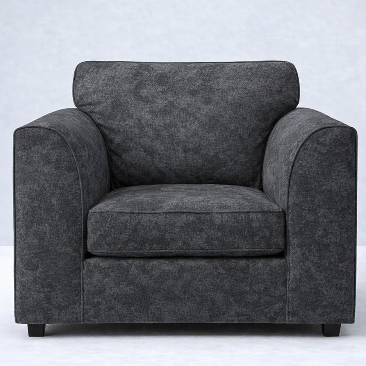 LORVANI Fabric Armchair - Dark Grey - Home Done