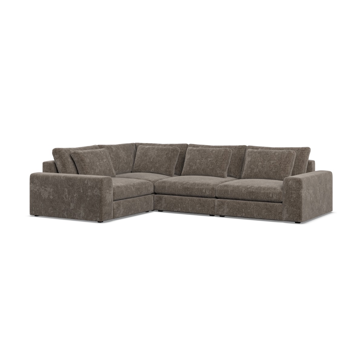 Corner Sofa - SOVA Fabric 3 Seater Right Hand Facing Mocca - Edgbaston Living