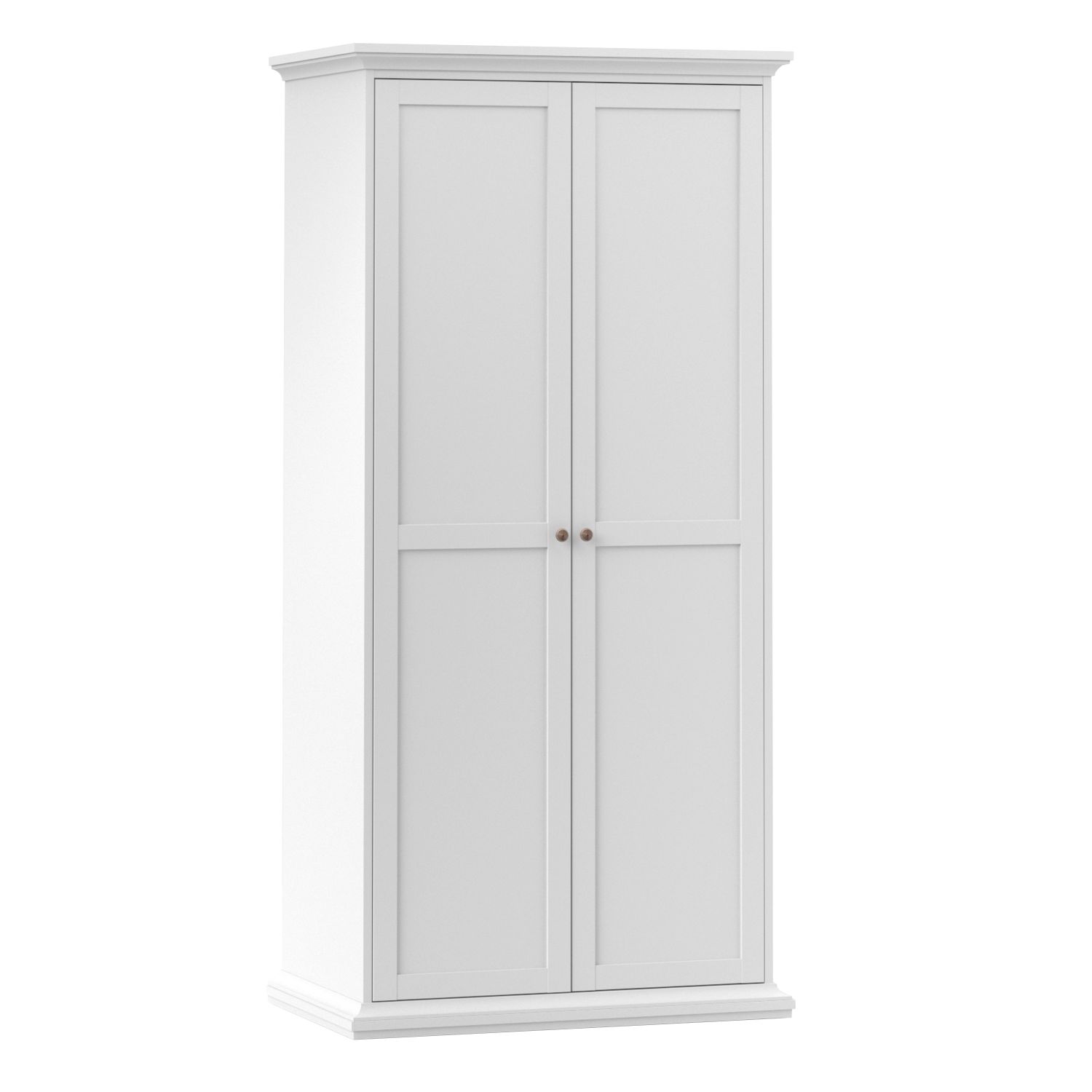 PORTHOPE 2 Door Kids Wardrobe White - 96.2cm - Rosalind Collection
