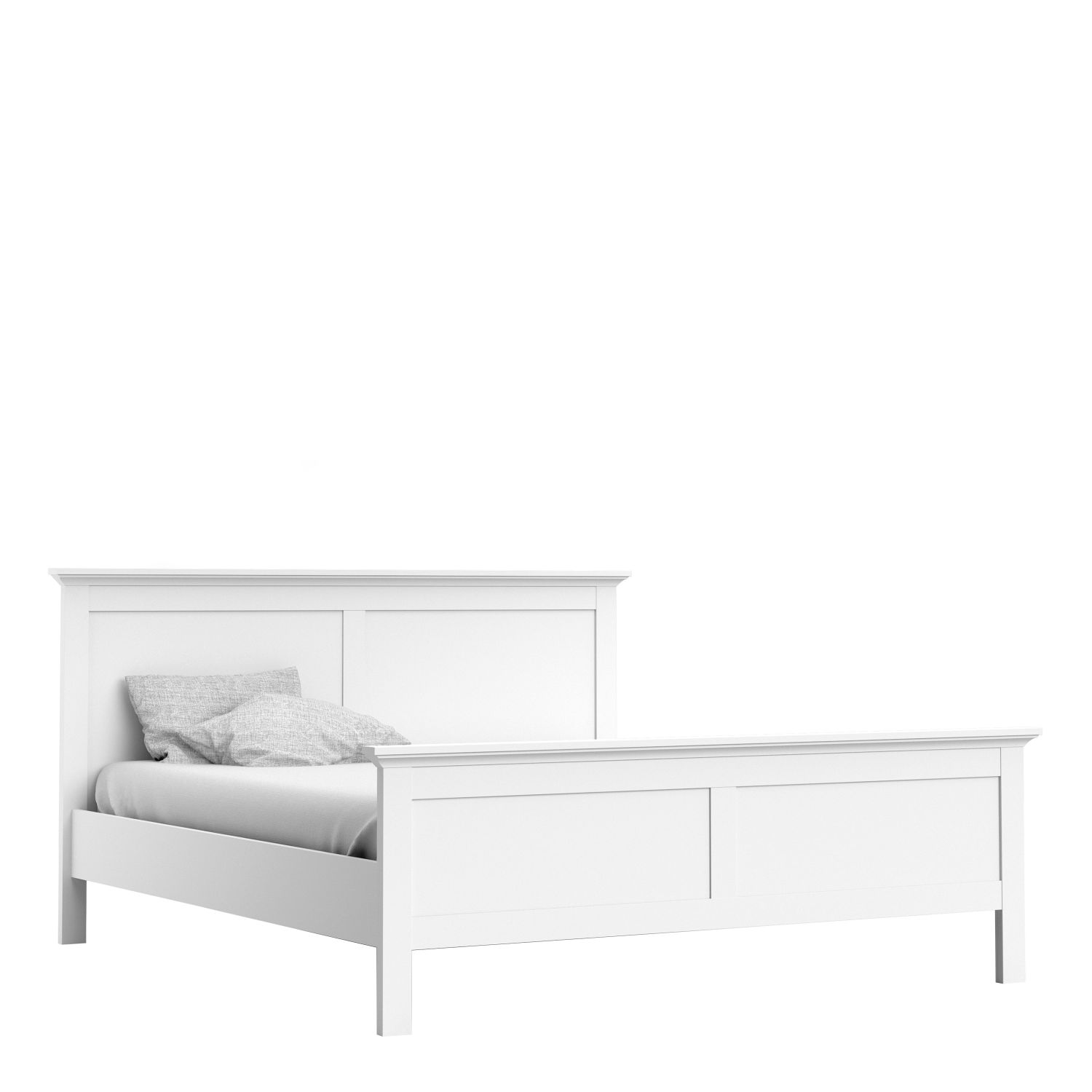 Paris Super King Bed (180 x 200) in White - White - Rosalind Collection