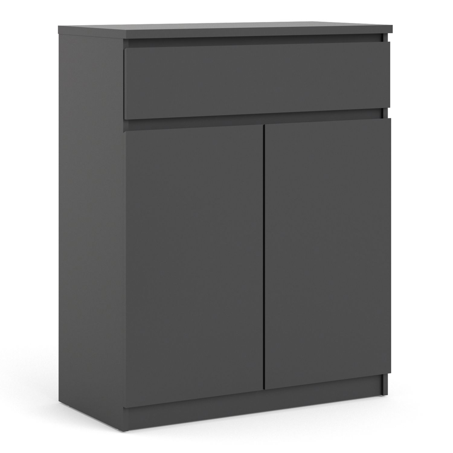 Naia Sideboard - 1 Drawer 2 Doors in Black Matt - Black Matt - Rosalind Collection