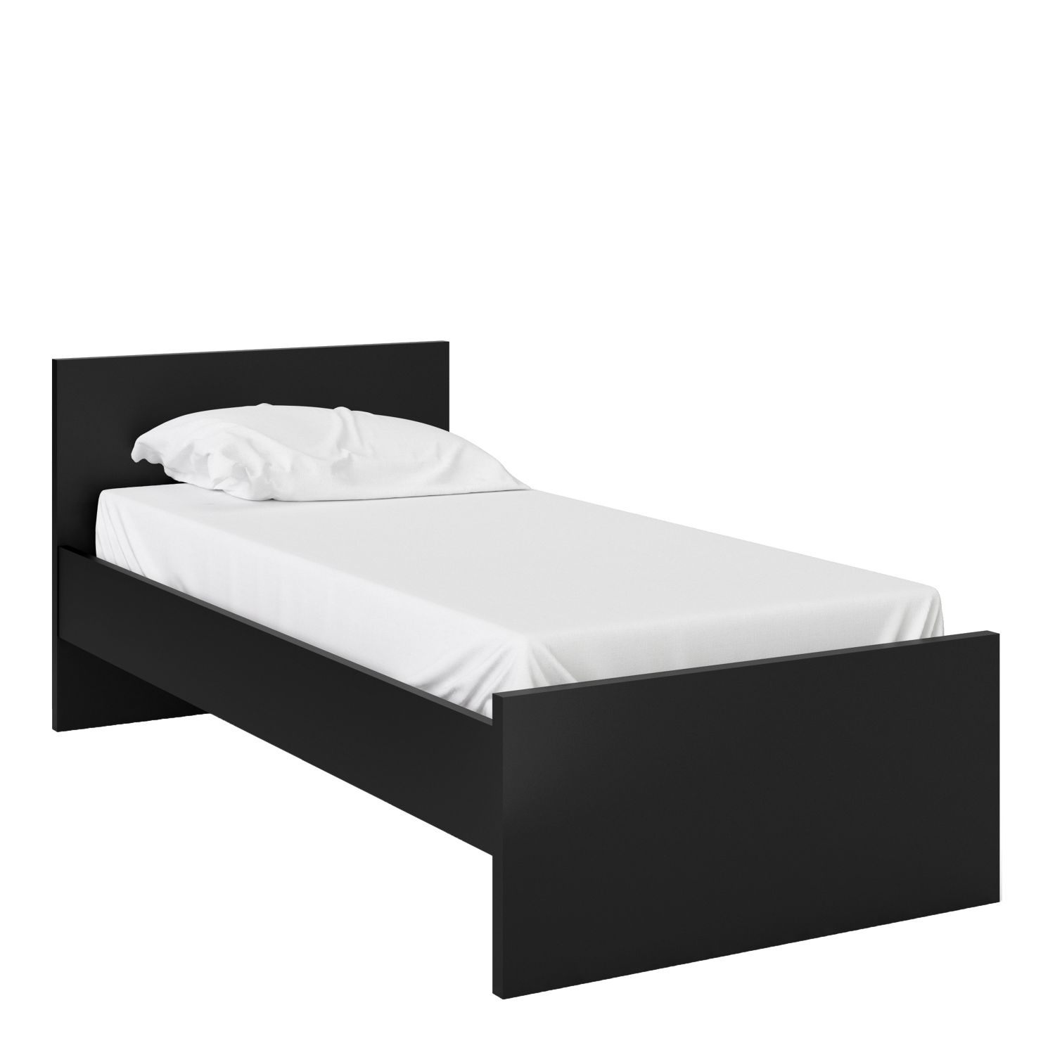 Naia Single Bed 3ft (90 x 190) in Black Matt - Black Matt - Rosalind Collection