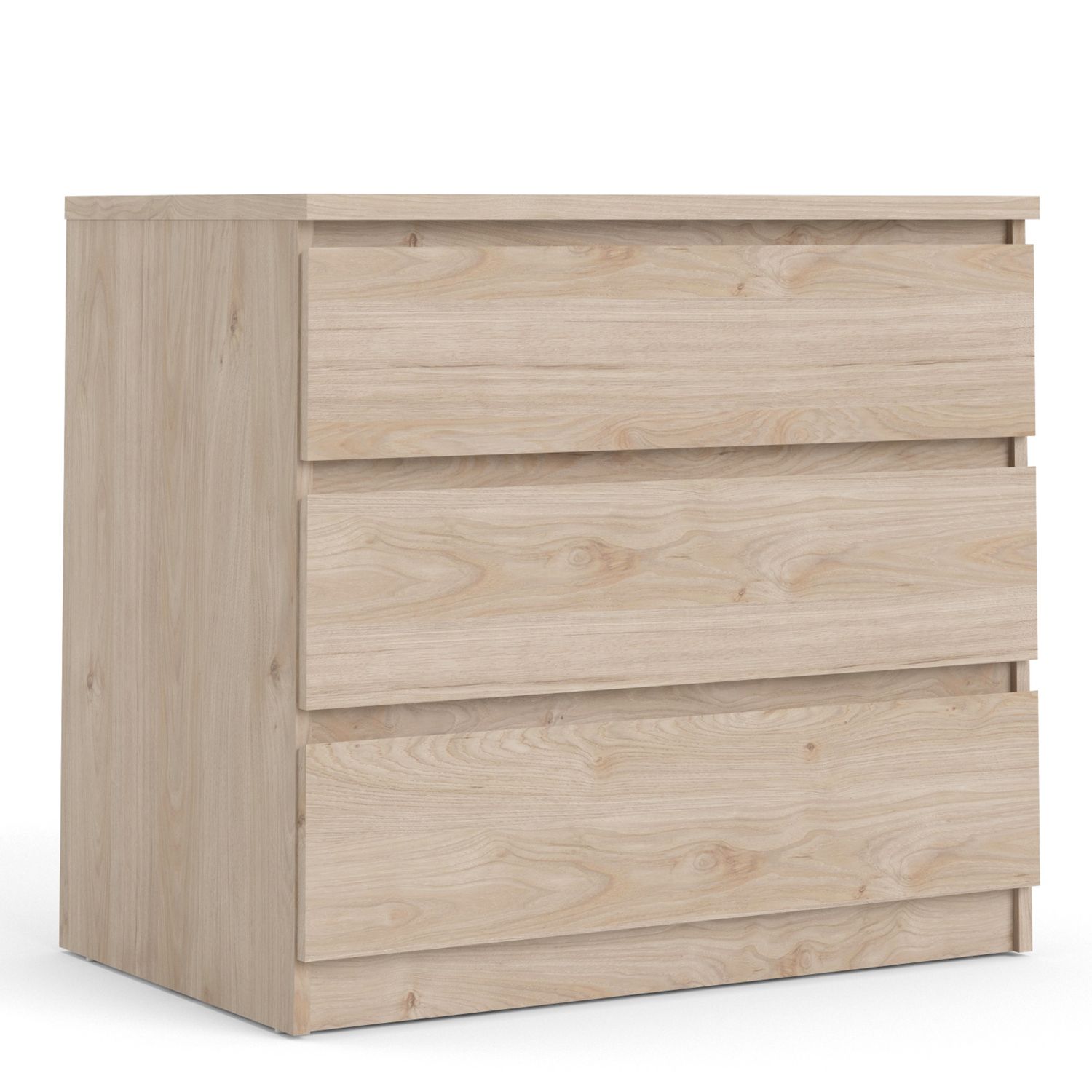 NANAIMO Oak Finish Chest of Drawers - Medium-sized, 3 Drawers - Rosalind Collection