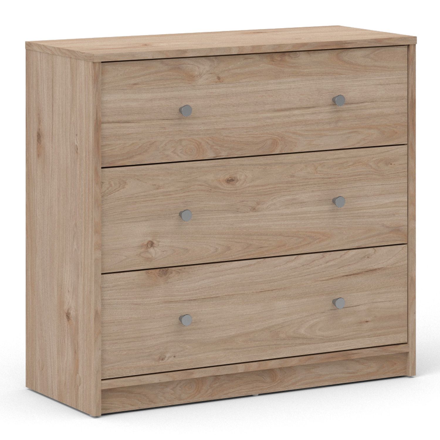 MEAFORD Oak Finish Chest of Drawers - Medium-sized, 3 Drawers - Rosalind Collection