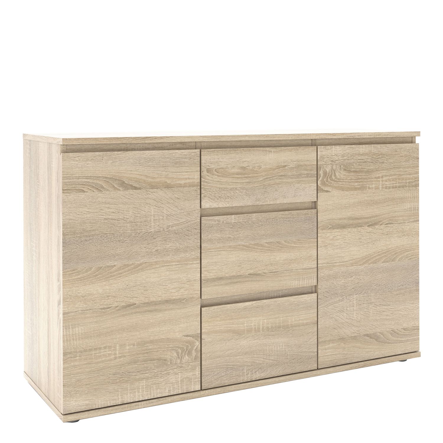 Nova Sideboard - 3 Drawers 2 Doors in Oak - Oak - Rosalind Collection