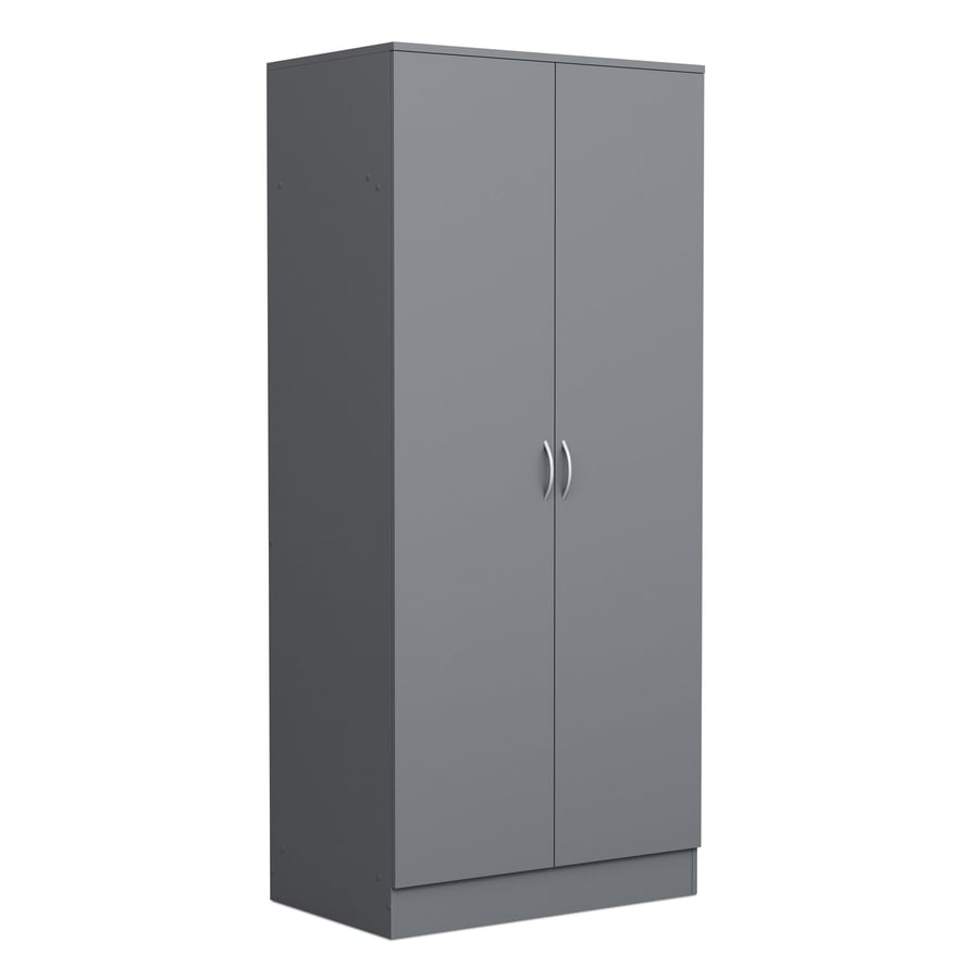 ARVELLO 2 Door Wardrobe Grey - 75.4cm - Avellino & Wells