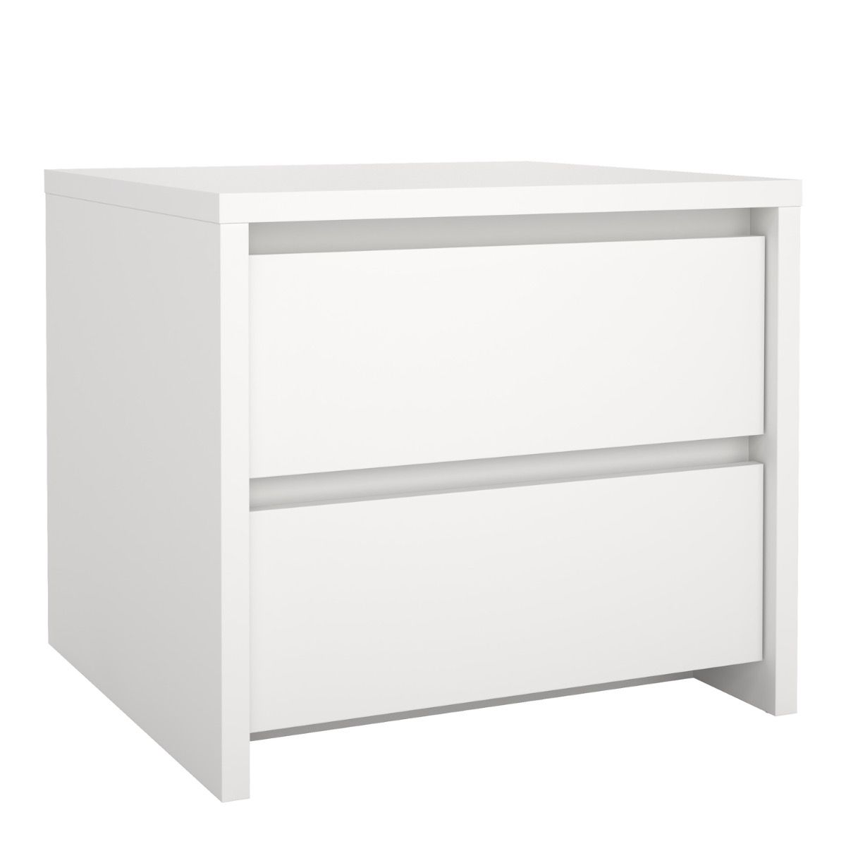 NEXORA Nightstand 2 Drawers White - Rosalind Collection