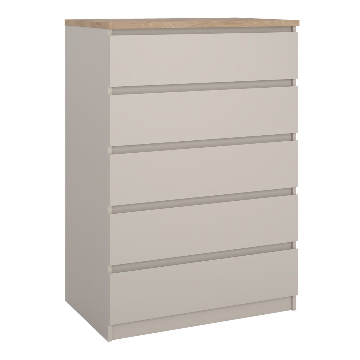 NANAIMO Beige Chest of Drawers - Medium-sized, 5 Drawers - Rosalind Collection