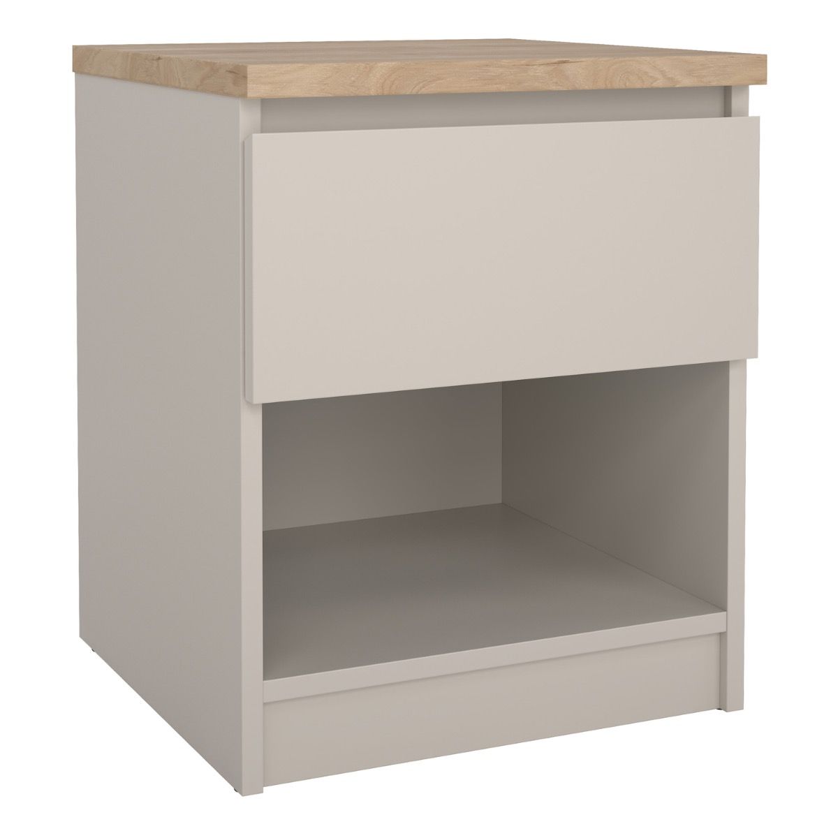 NANAIMO Bedside 1 Drawer 1 Shelf in Cashmere Jackson Hickory - Rosalind Collection
