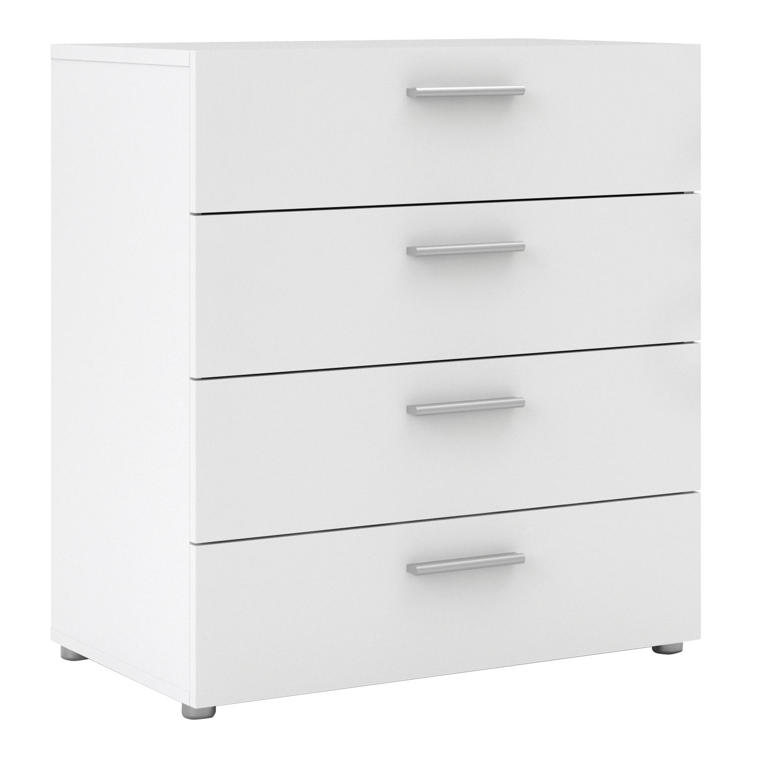 PEMBROKE I White Chest of Drawers - Medium-sized, 4 Drawers - Rosalind Collection