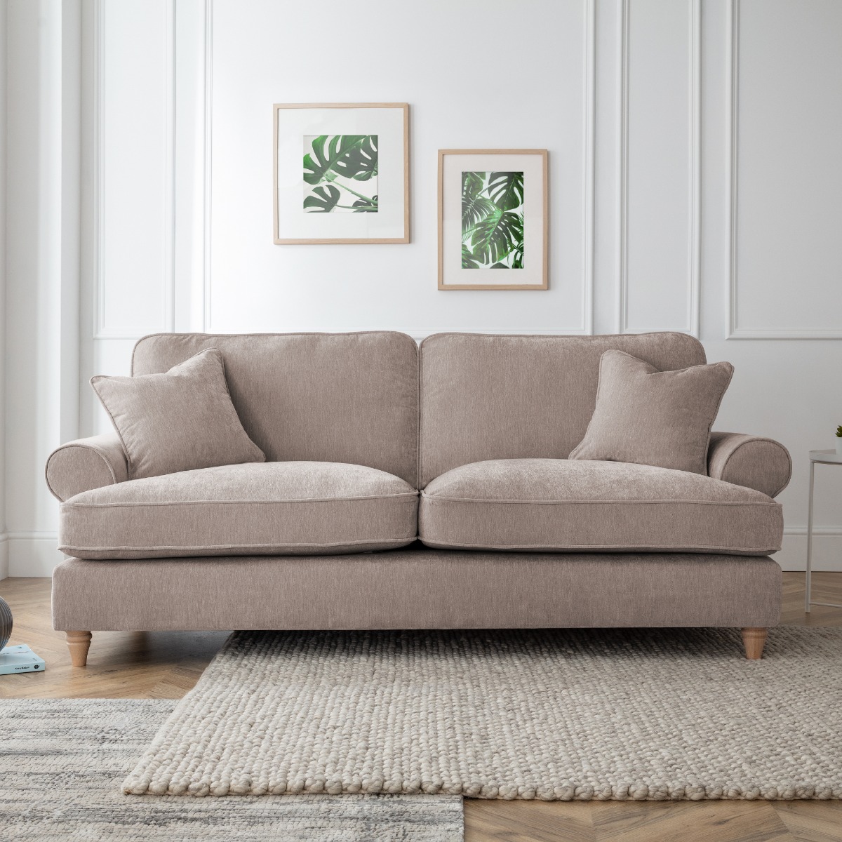 3 Seater Sofa - RAYONG Fabric - Putty - Edgbaston Living