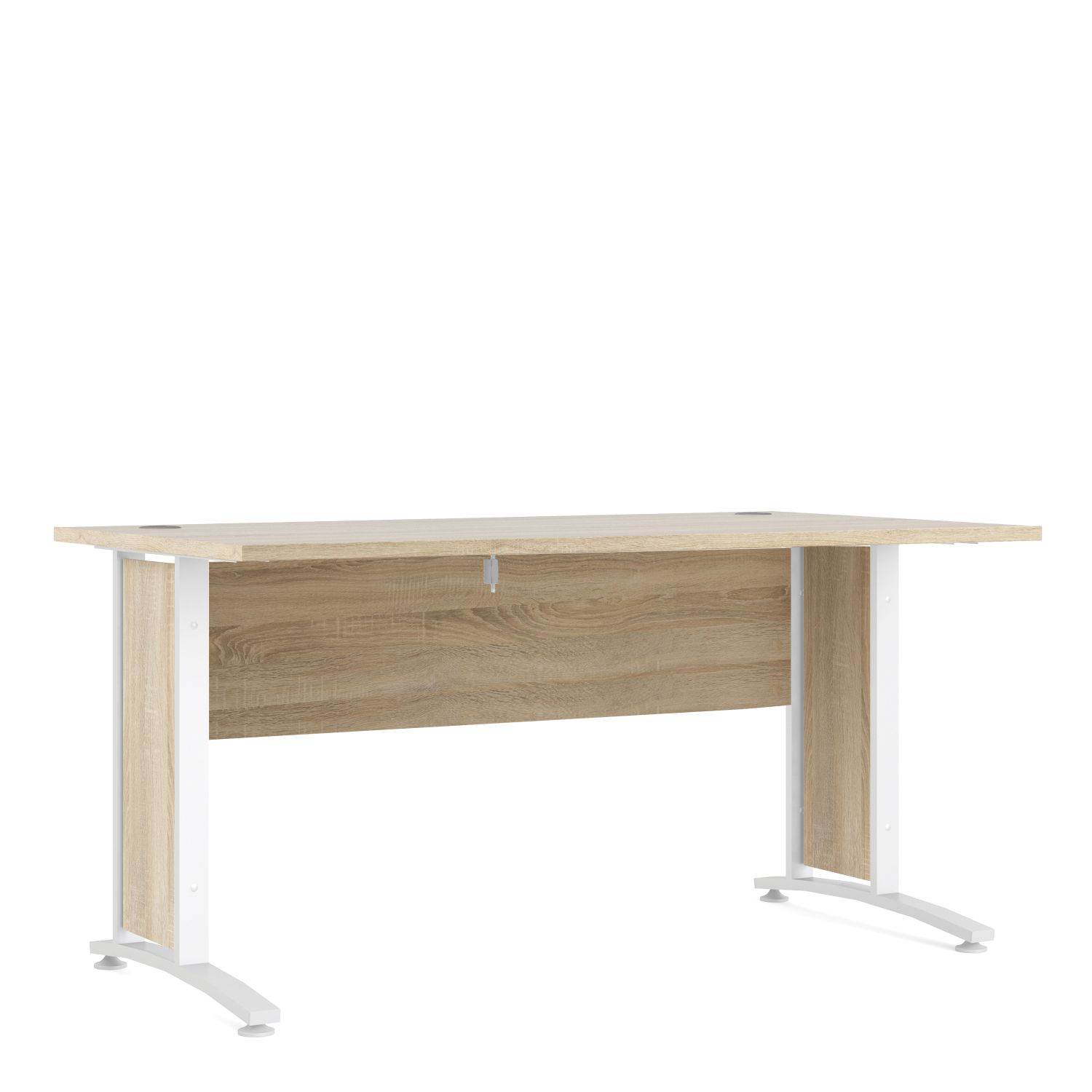 Prima Desk 150 cm in Oak with White legs - Oak Effect/Matt White - Rosalind Collection