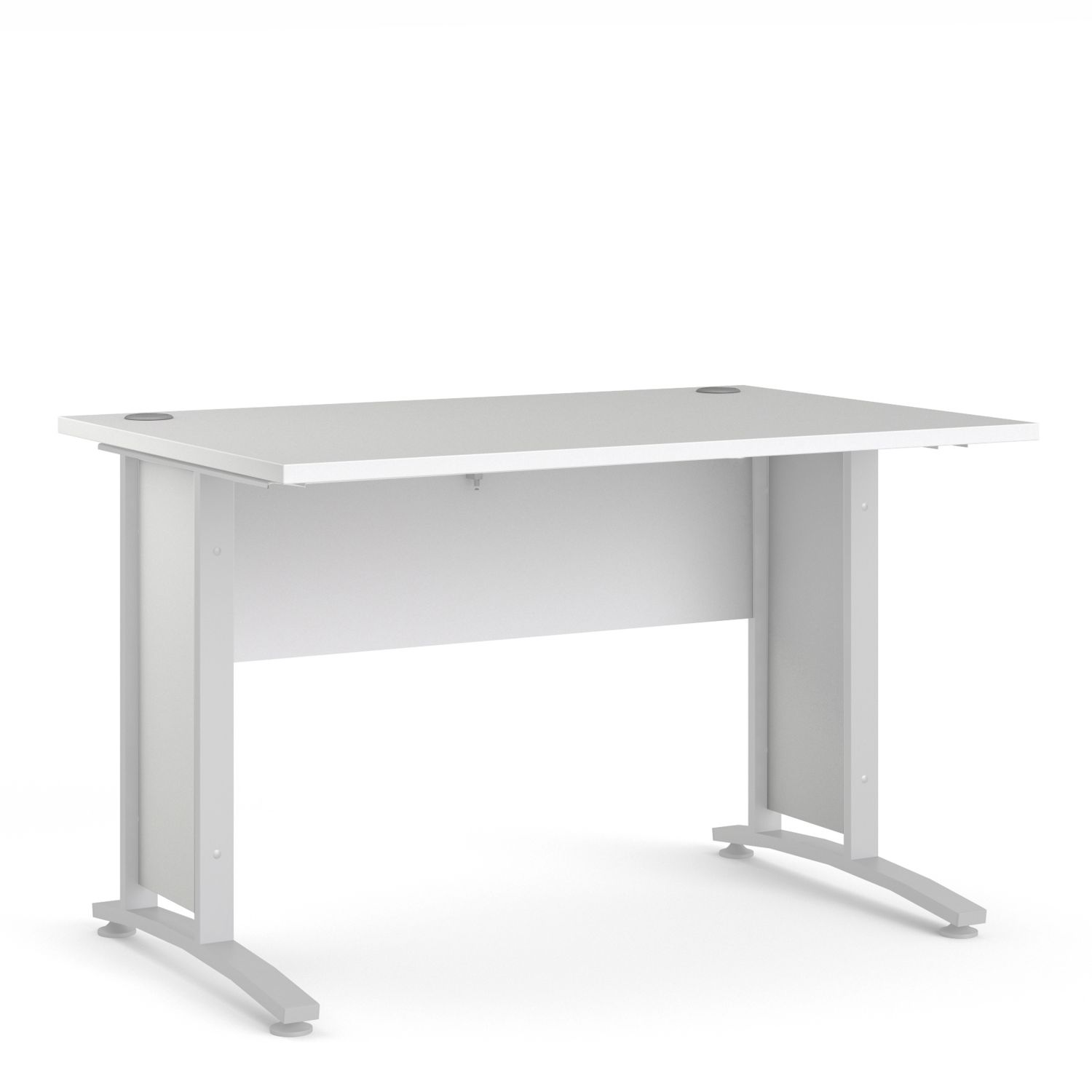 Prima Desk 120 cm in White with White legs - White/Matt White - Rosalind Collection