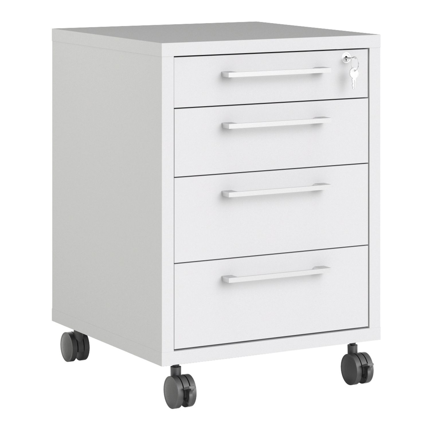 Prima Mobile cabinet in White - White - Rosalind Collection