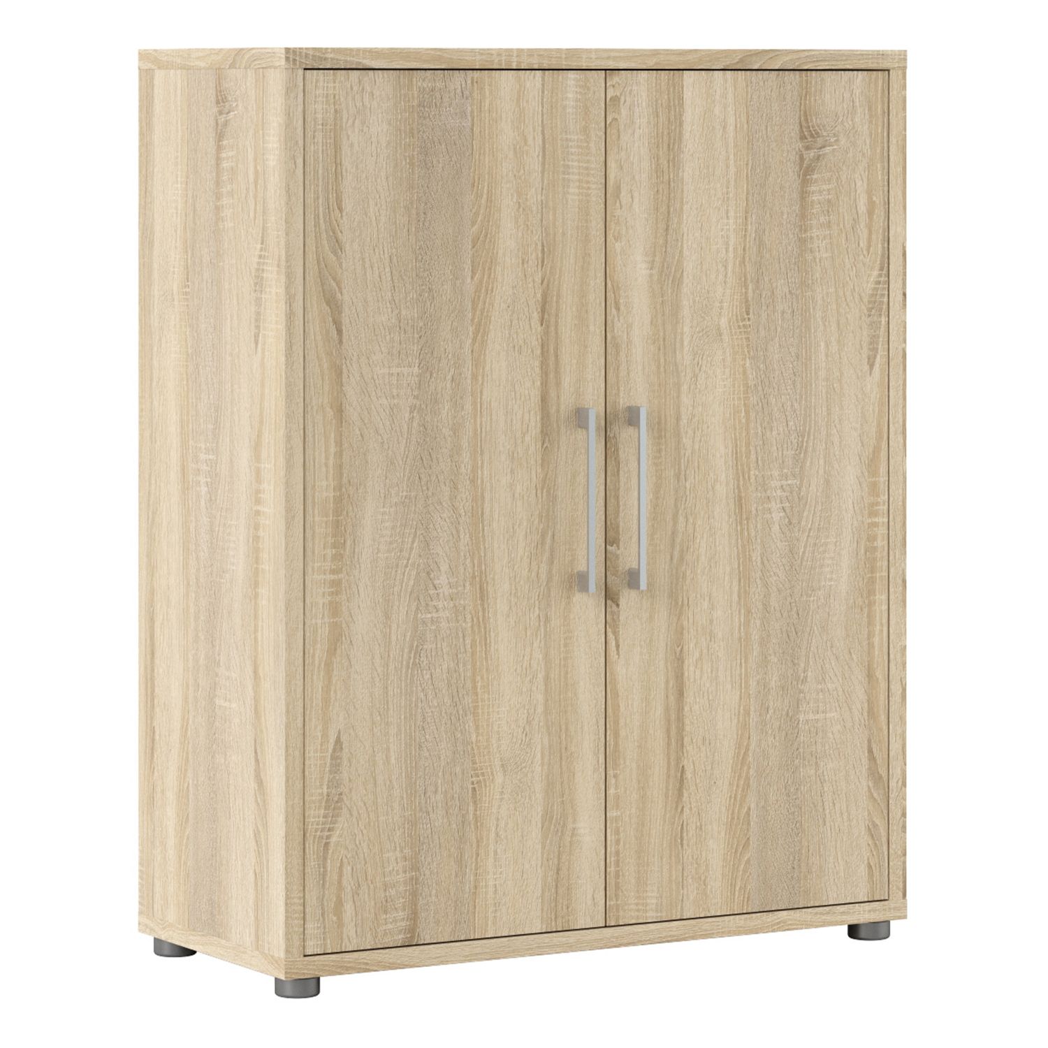 Prima Bookcase 2 Shelves with 2 Doors in Oak - Oak Effect - Rosalind Collection