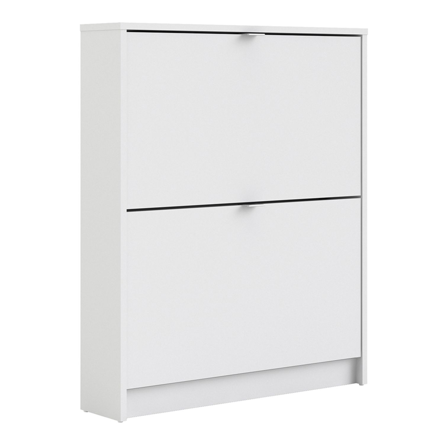 Shoe cabinet w. 2 tilting doors and 1 layer - White - Rosalind Collection
