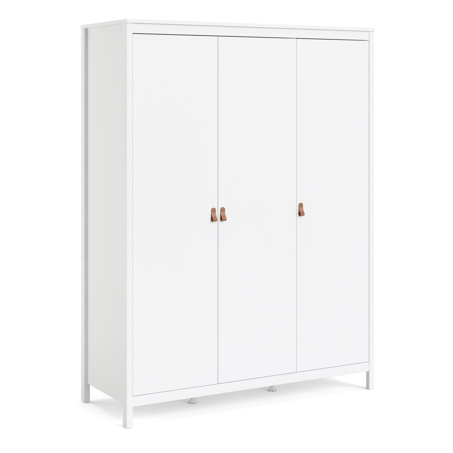 Wardrobe - BURNLEY 3 Door Wardrobe White 149.8cm - Rosalind Collection