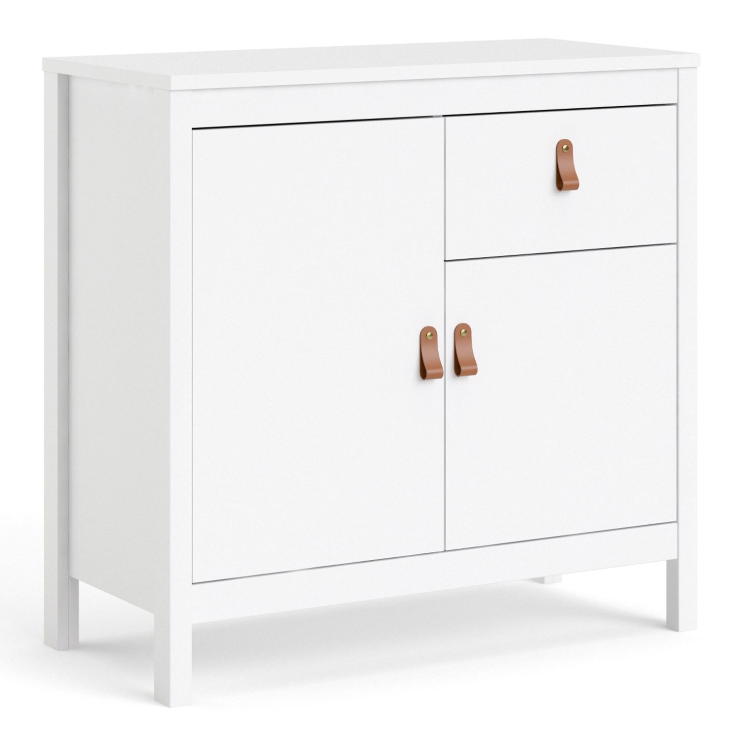 Barcelona Sideboard 2 doors + 1 drawer in White - White - Rosalind Collection
