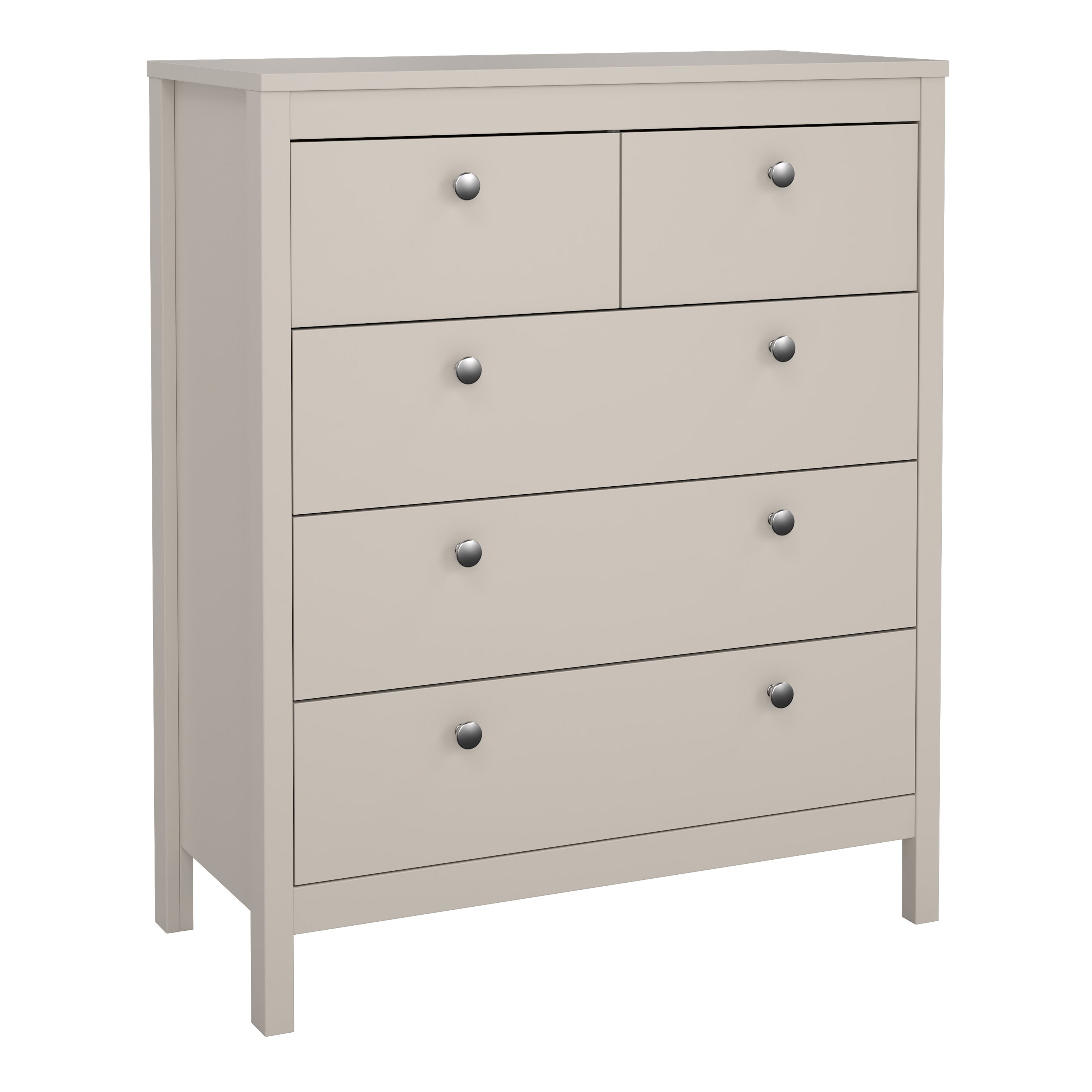 MEMPHIS Beige Chest of Drawers - Medium-sized, 5 Drawers - Rosalind Collection