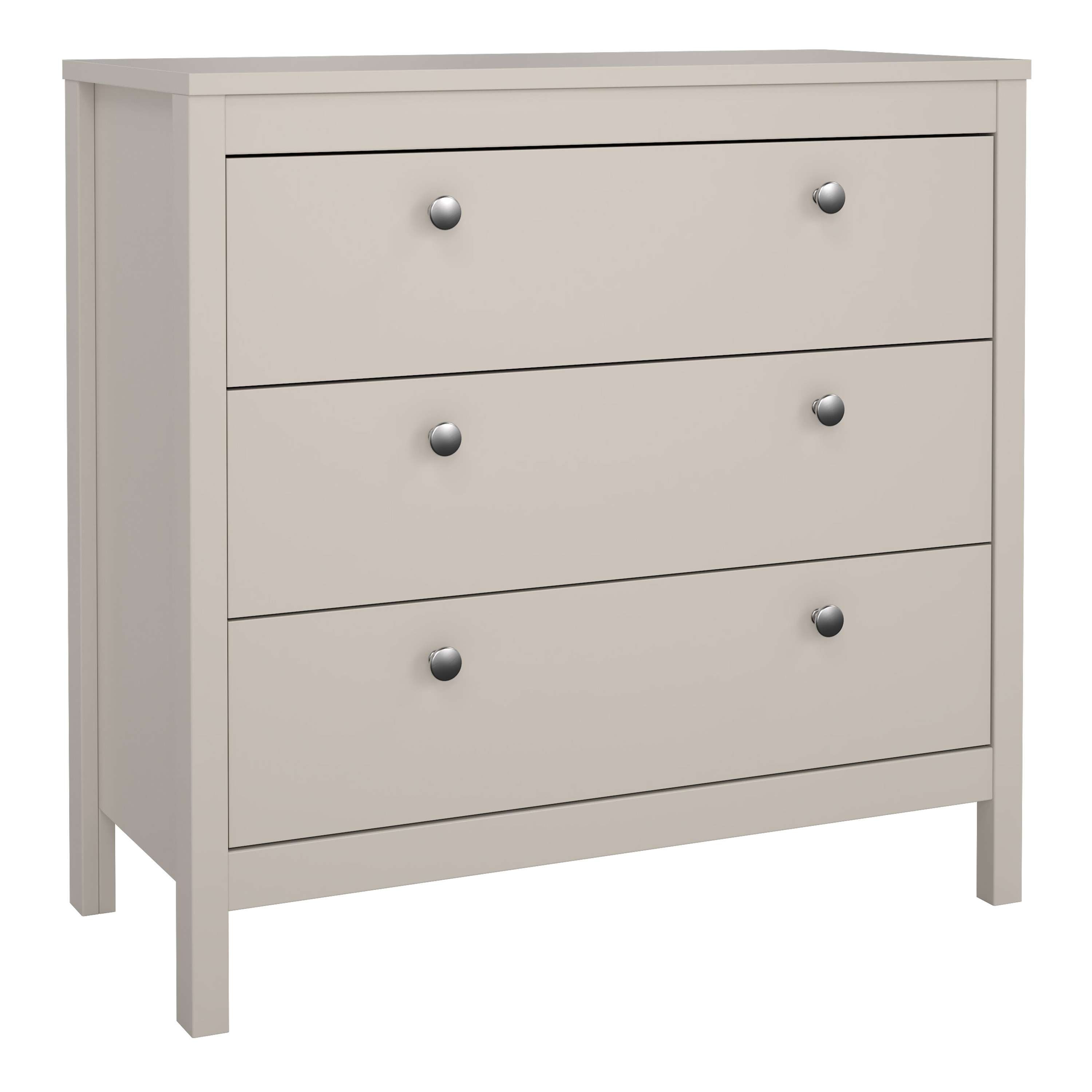 MEMPHIS Beige Chest of Drawers - Medium-sized, 3 Drawers - Rosalind Collection