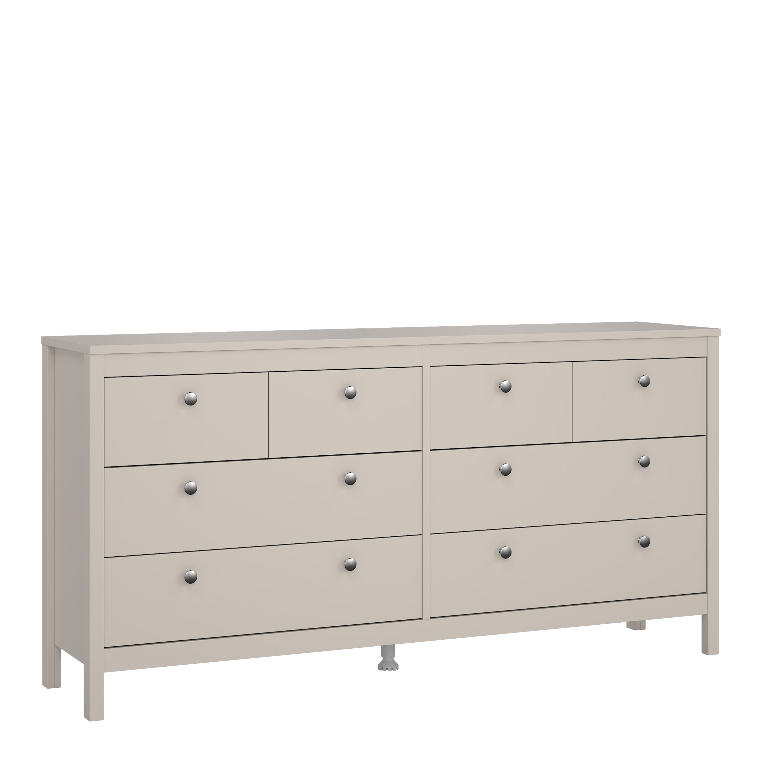 MEMPHIS Beige Chest of Drawers - Extra Large-sized, 8 Drawers, Double - Rosalind Collection