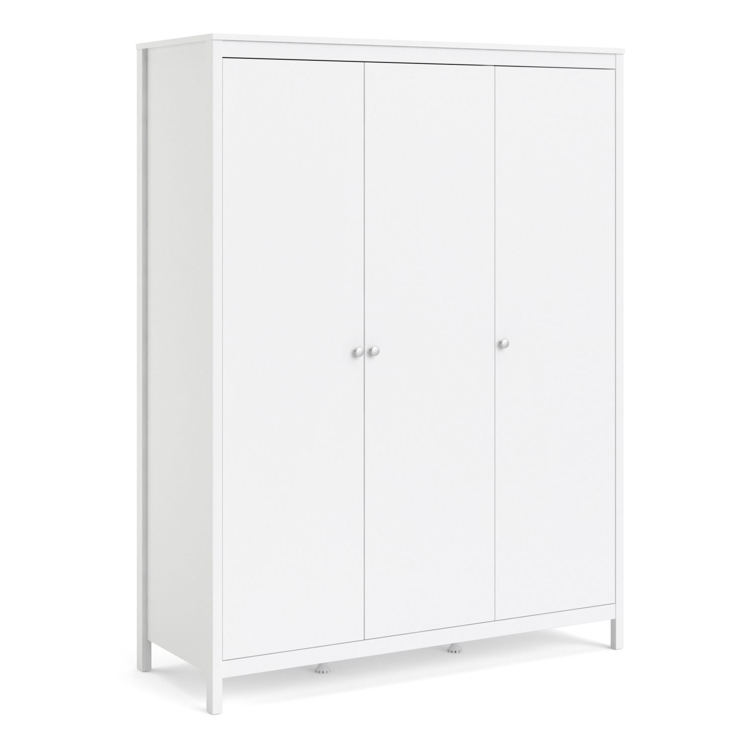 Wardrobe - MEMPHIS 3 Door Wardrobe White 149.8cm - Rosalind Collection