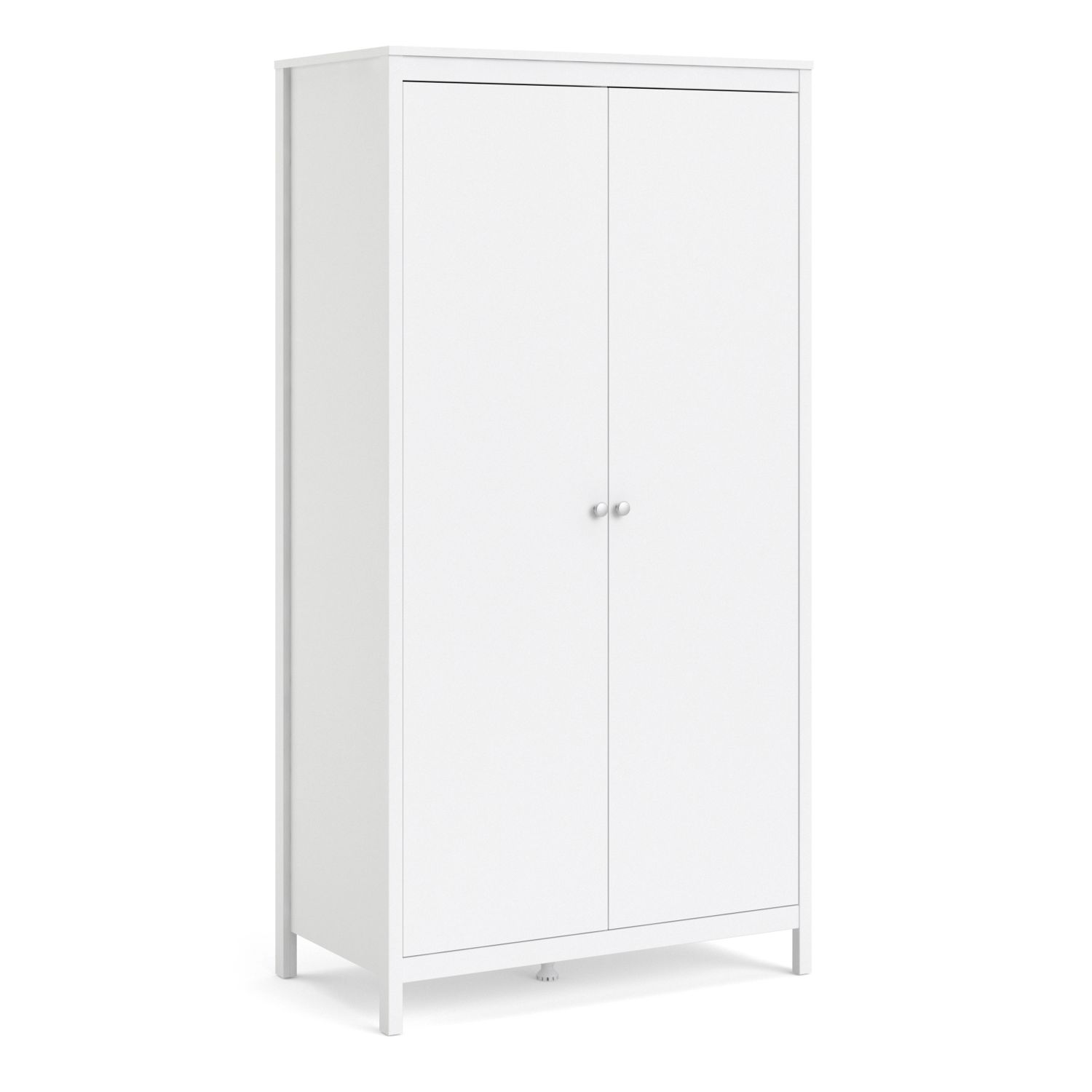 Kids Wardrobe - MEMPHIS 2 Door Children Wardrobe White 102.1cm - Rosalind Collection