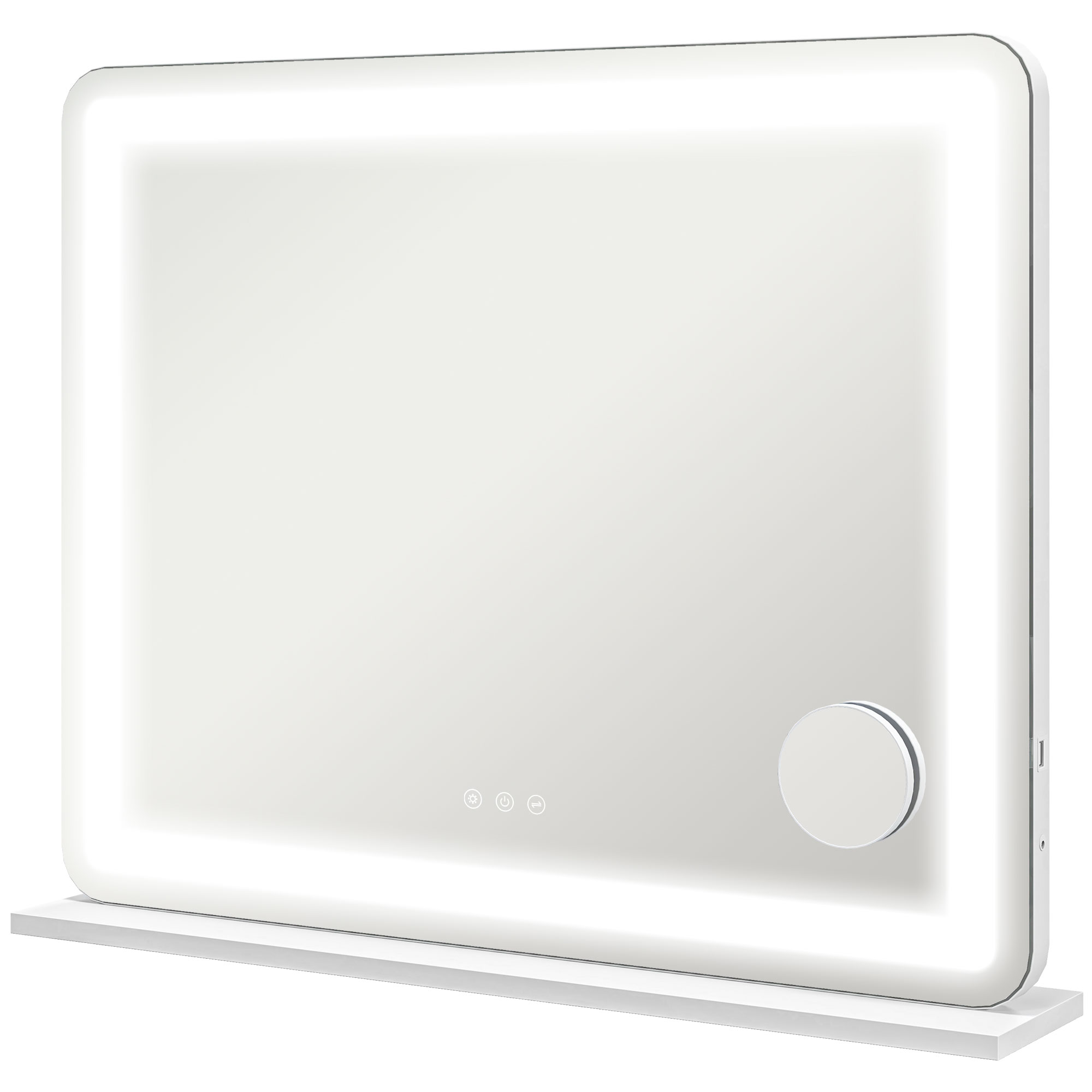 HERON Vanity Mirror with Lights Large Lighted Makeup Mirror with 3 Colour Lighting White - Life Essentials