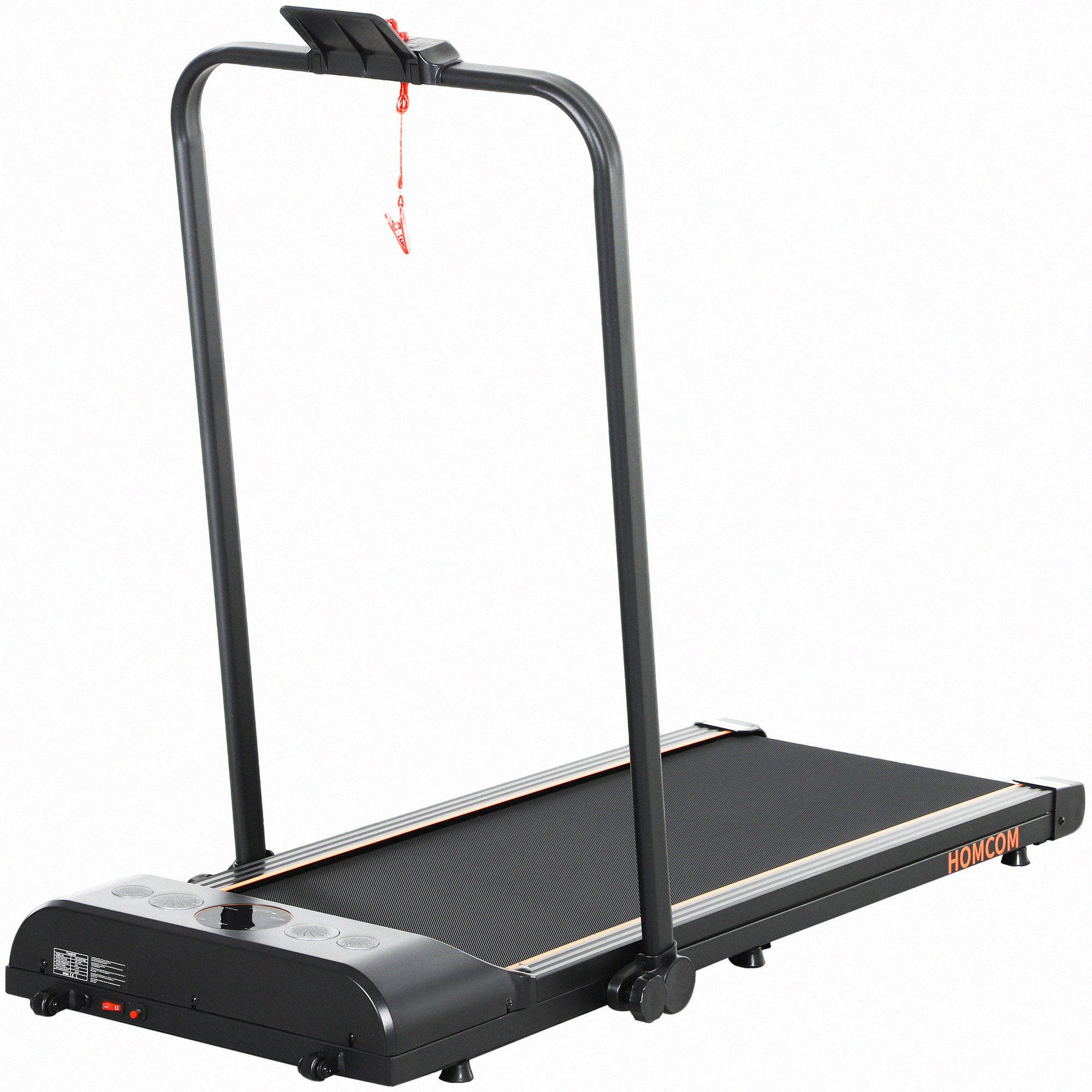 HERON Foldable Walking Treadmill with LED Display Orange - Life Essentials