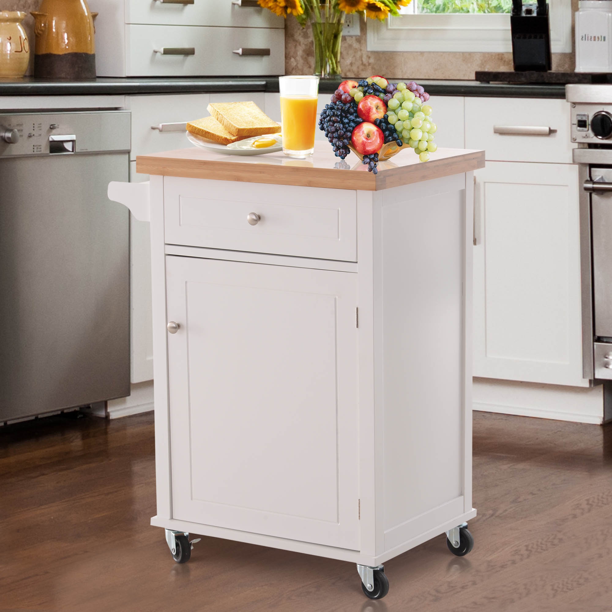 Kitchen Cart White - Home Deals