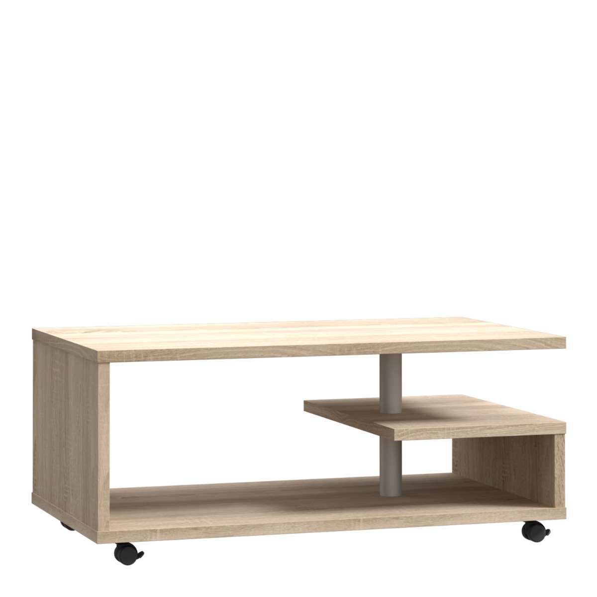 Spencer G Shape Design Coffee Table - Sonoma Oak - Rosalind Collection