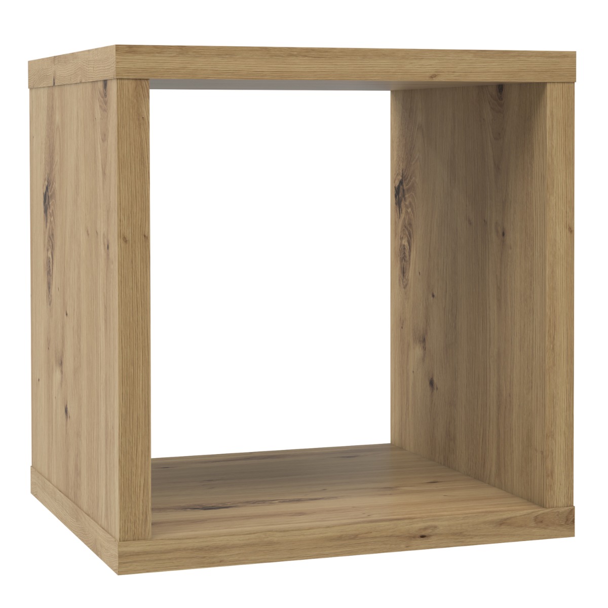 Phillips Square Shape Singular Storage Unit - Artisan Oak - Rosalind Collection