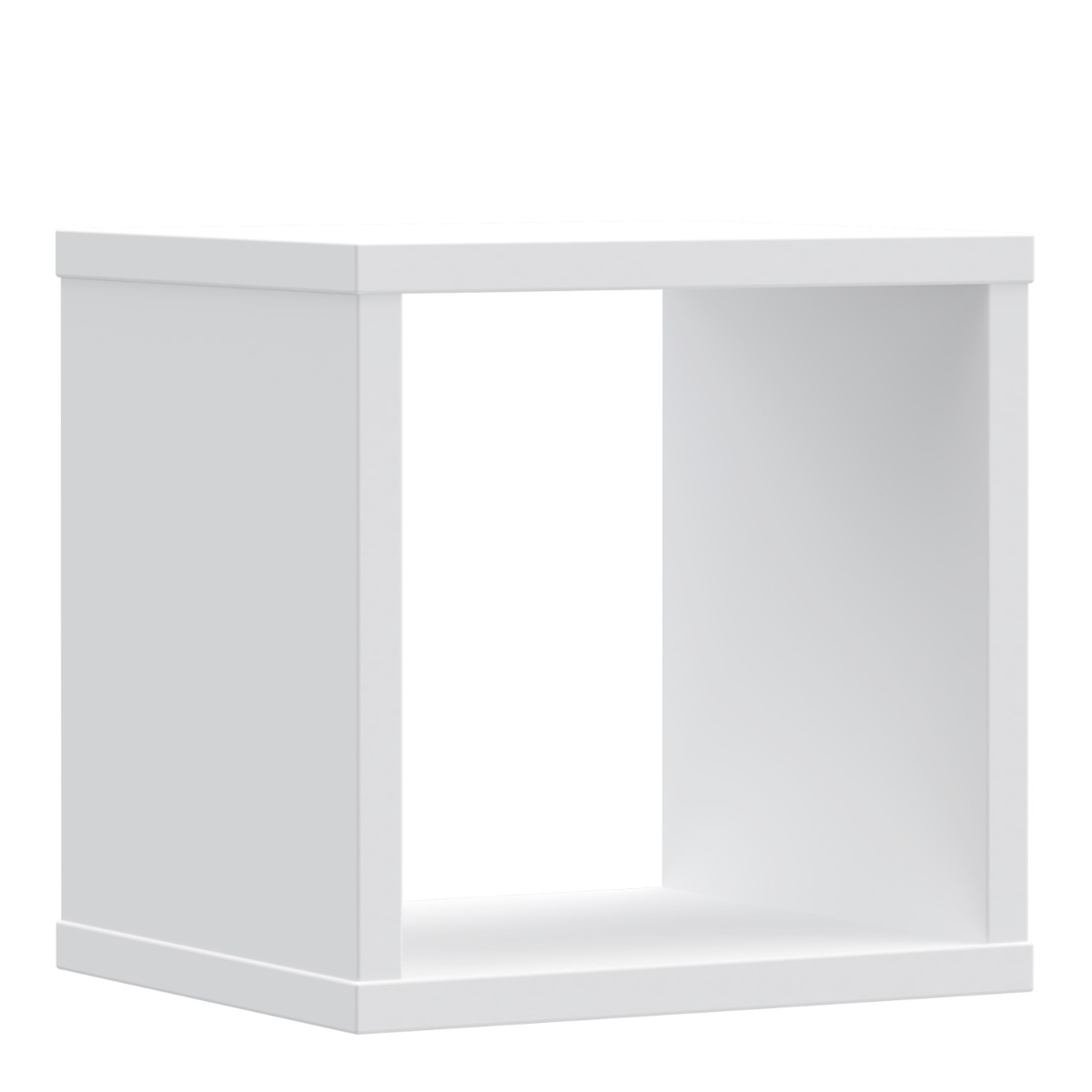 Phillips Square Shape Singular Storage Unit - White High Gloss - Rosalind Collection