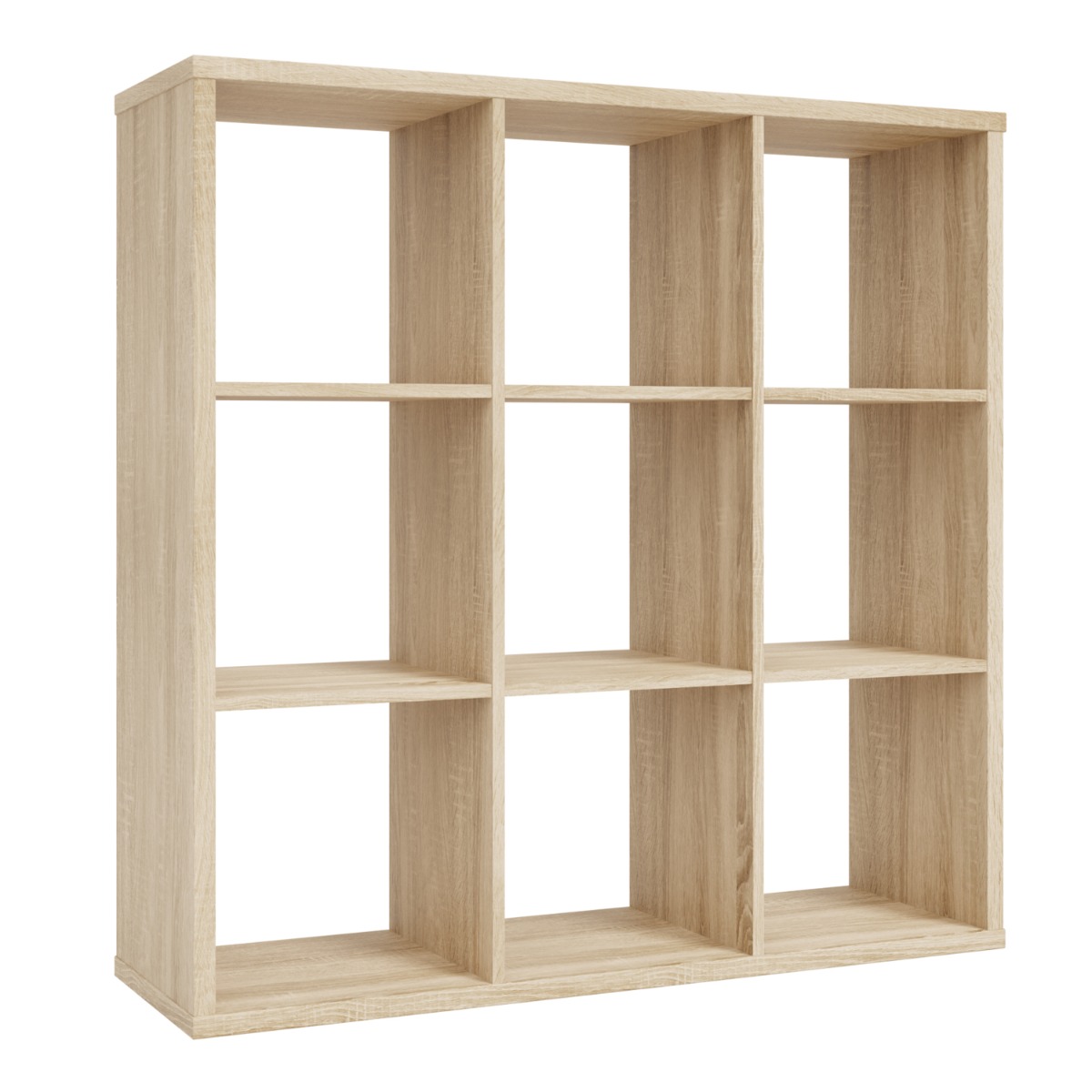 Phillips Square Shaped 9 Open Cube Storage Unit - Sonoma Oak - Rosalind Collection