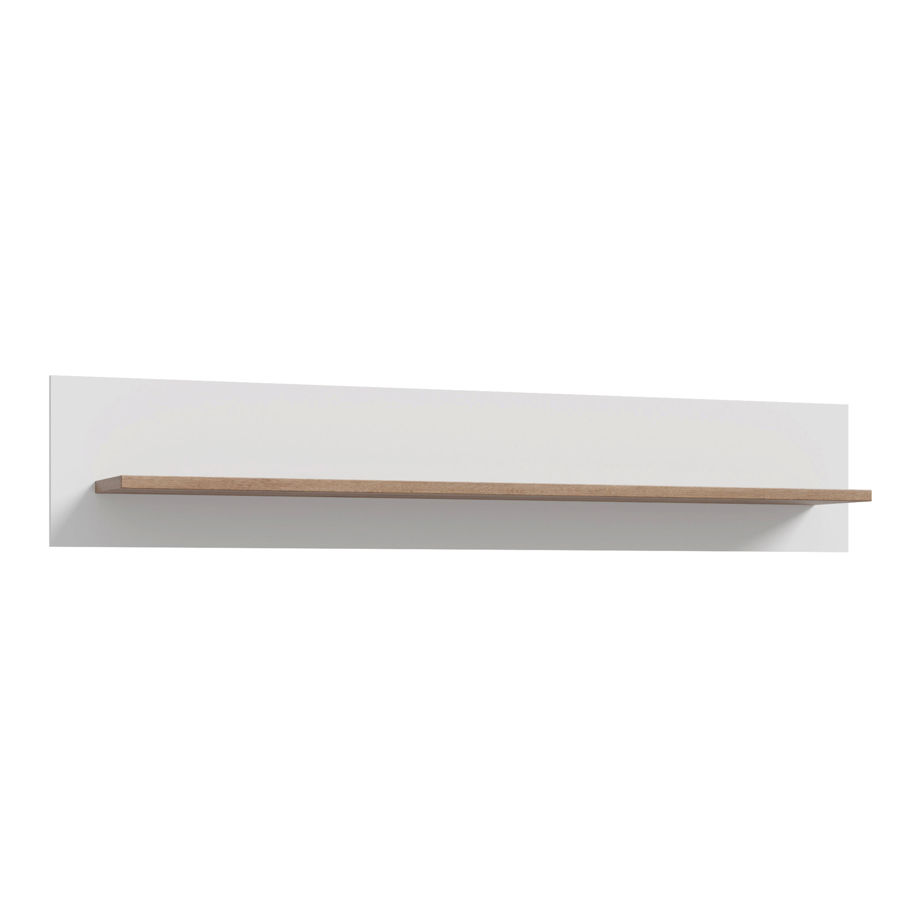 WOFUS Wall Shelf in Light Grey and Oak - Rosalind Collection