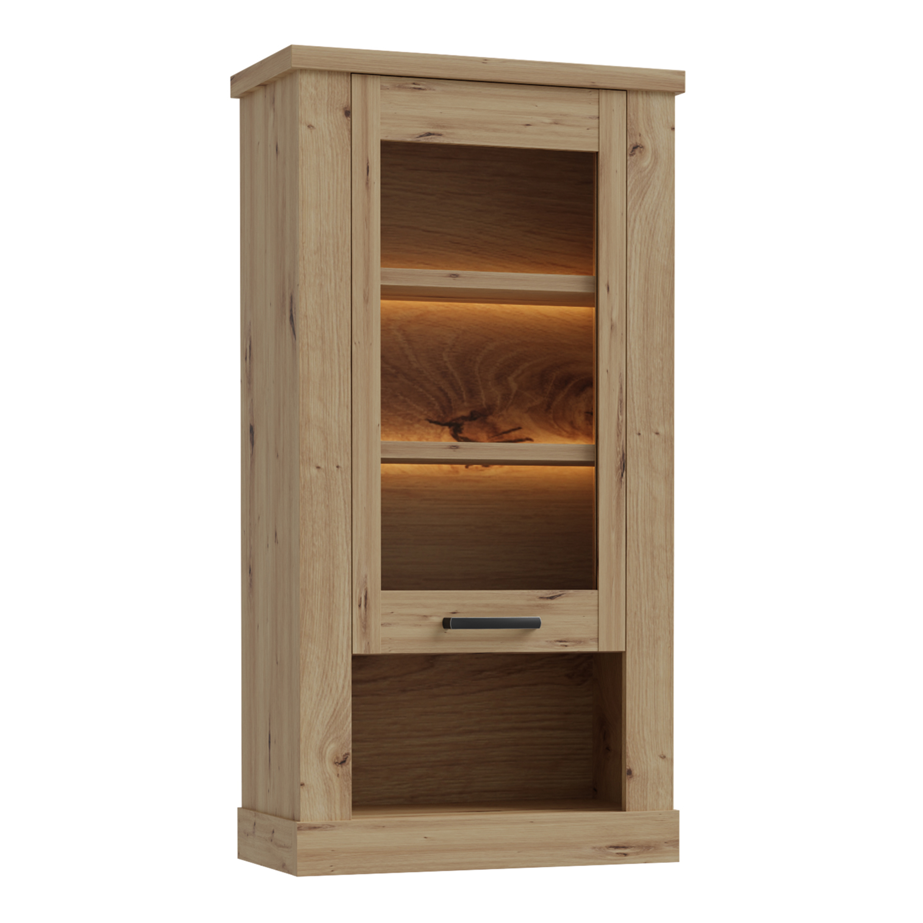 COMI Wall Display cabinet in Artisan Oak - Rosalind Collection