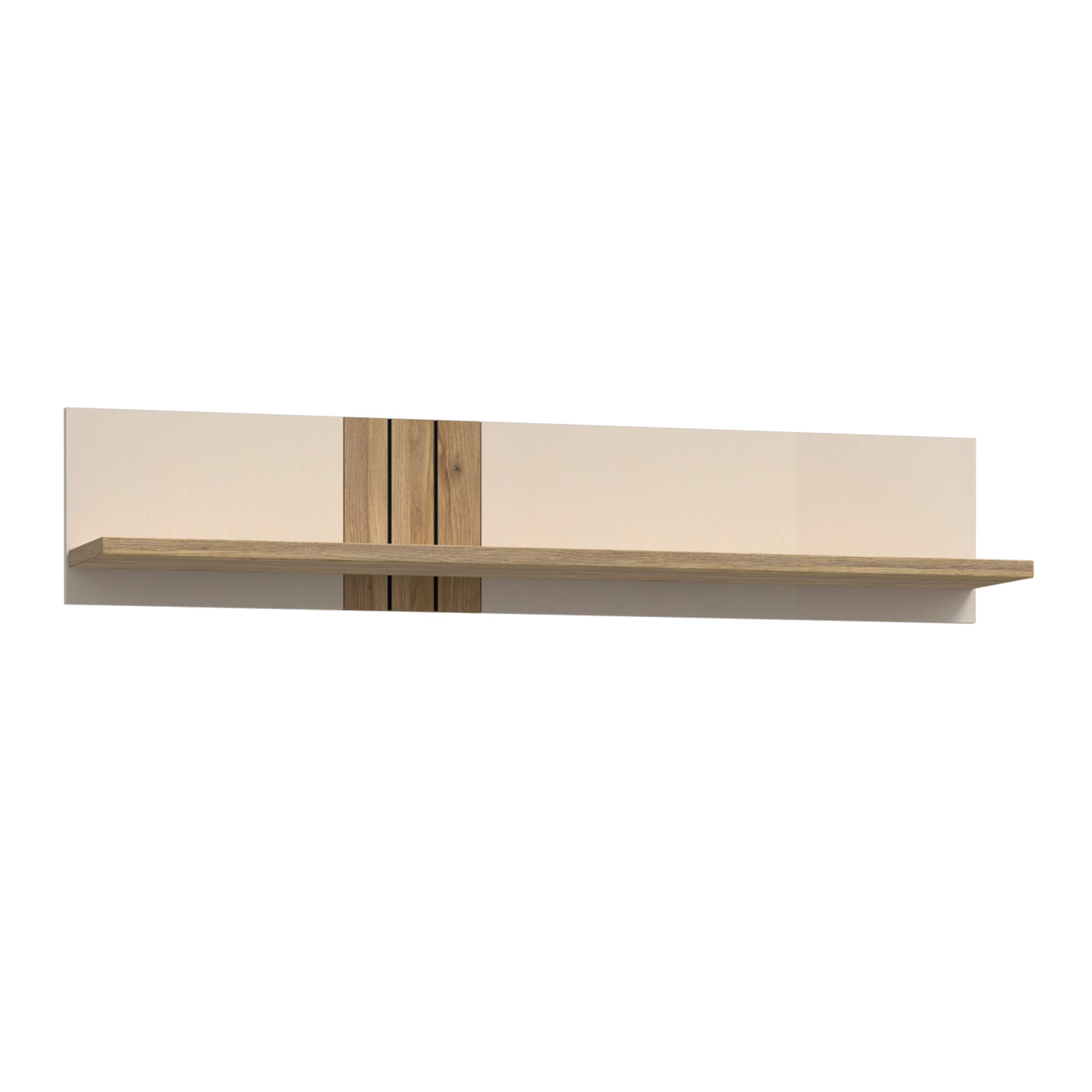 GABON Wall Shelf In Cream and Oak - Rosalind Collection
