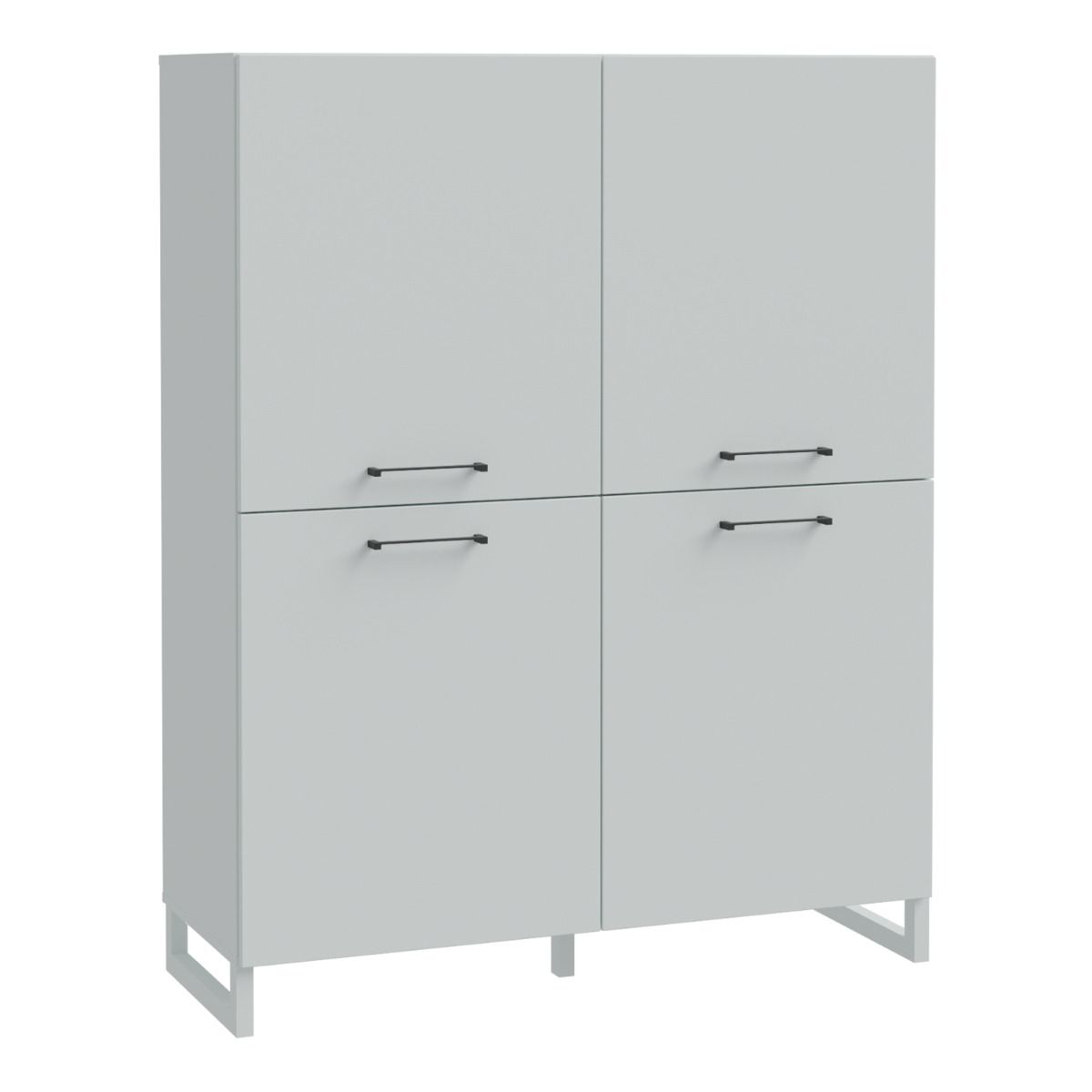 SULI 4 Door Highboard in Light Grey - Rosalind Collection