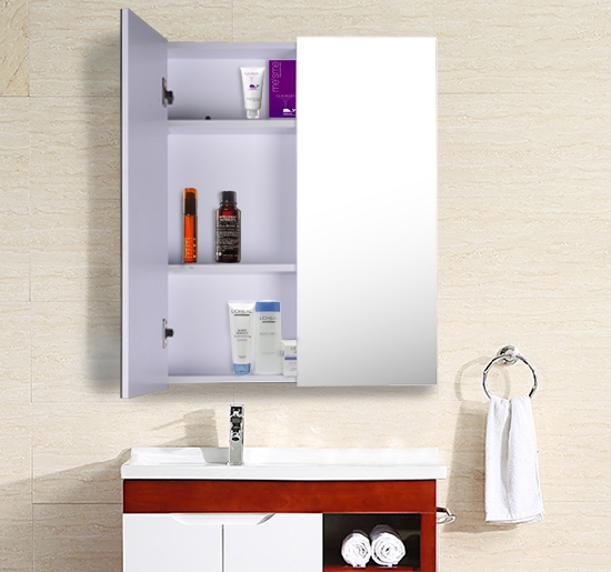 2-Door Wall Mount Mirrored Bathroom Storage Cabinet - Home Deals
